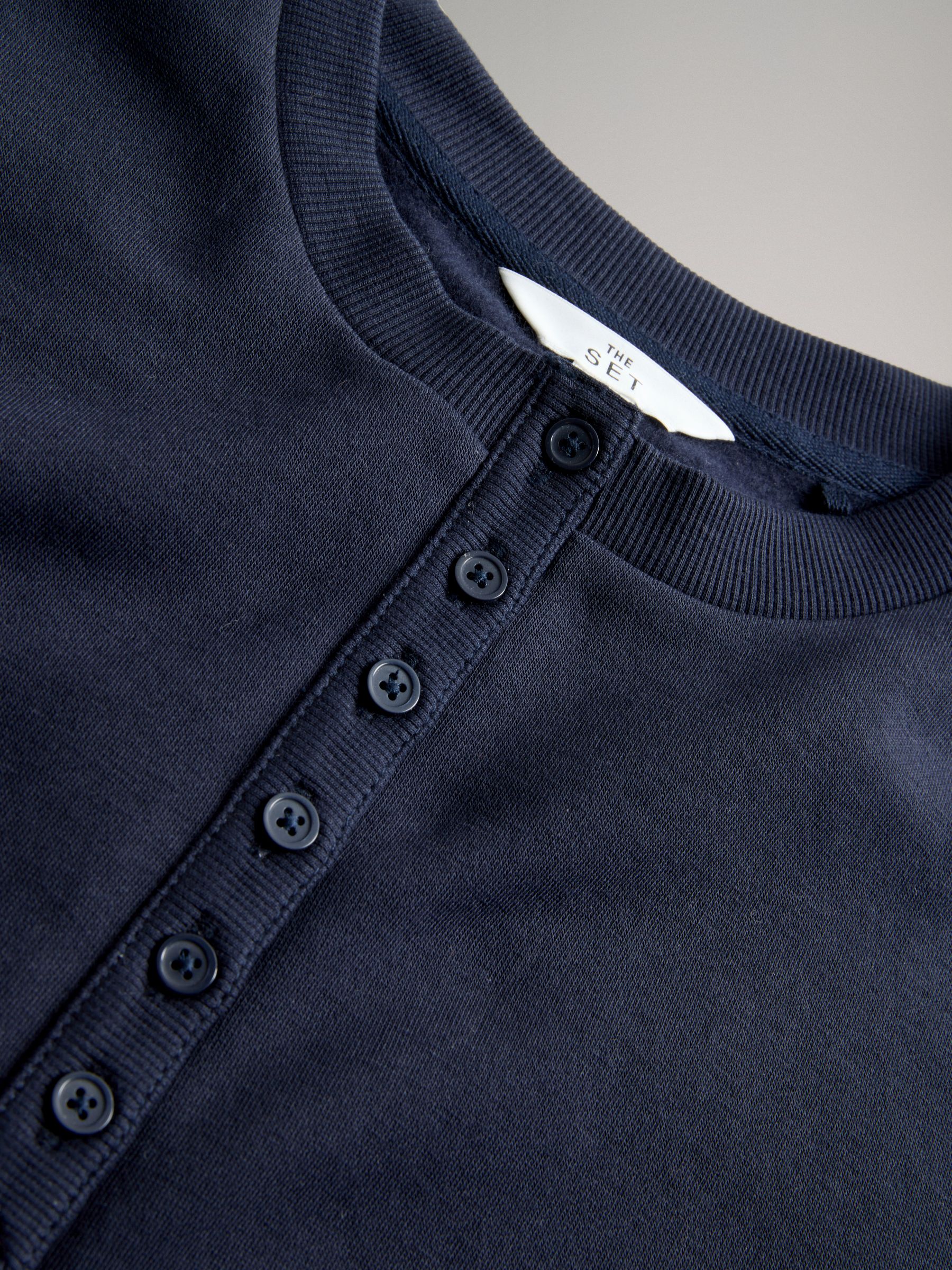 Navy/Grey Marl 2 Pack Henley Sweatshirts - Image 6 of 6