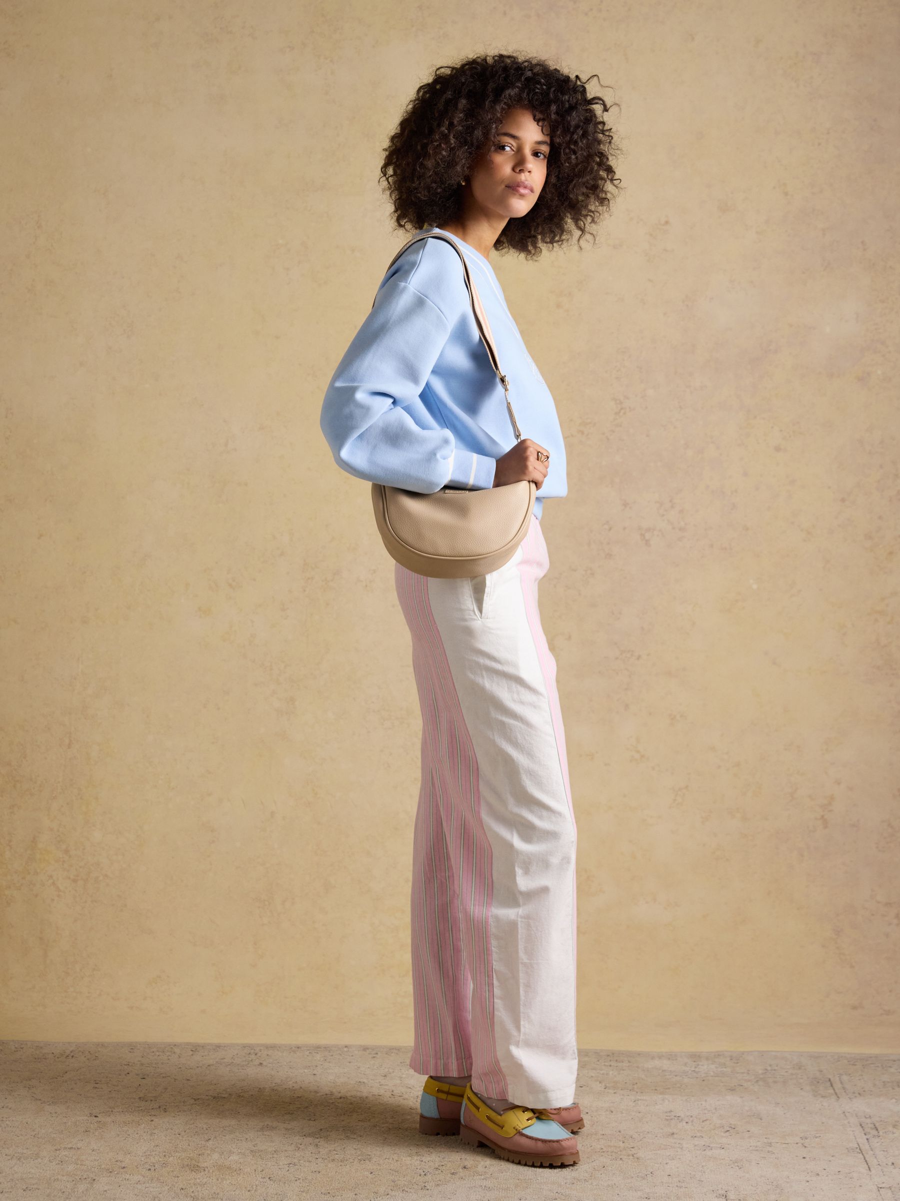 Jade Neutral Half Moon Adjustable Cross-Body Bag - Image 8 of 8