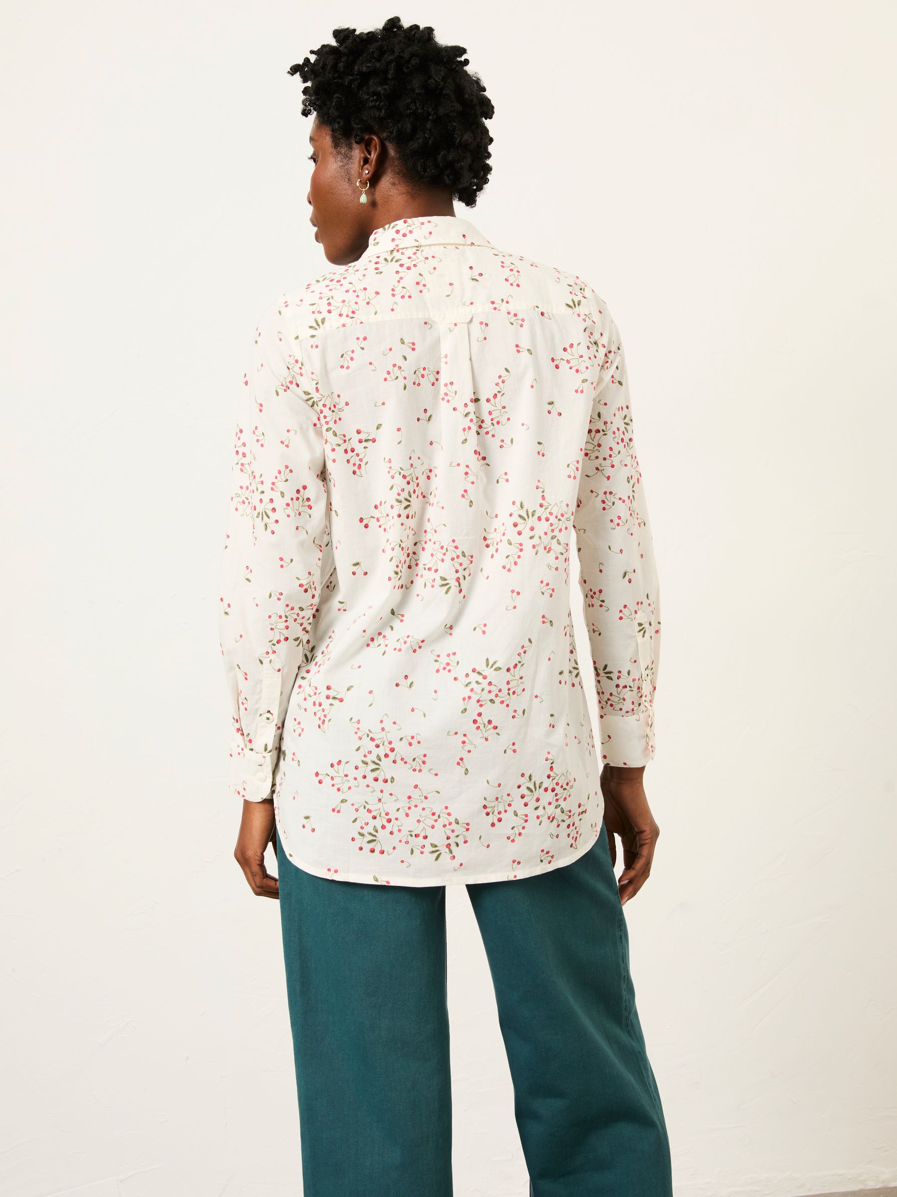 Olivia Ivory Cherries Petite Shirt - Image 2 of 6