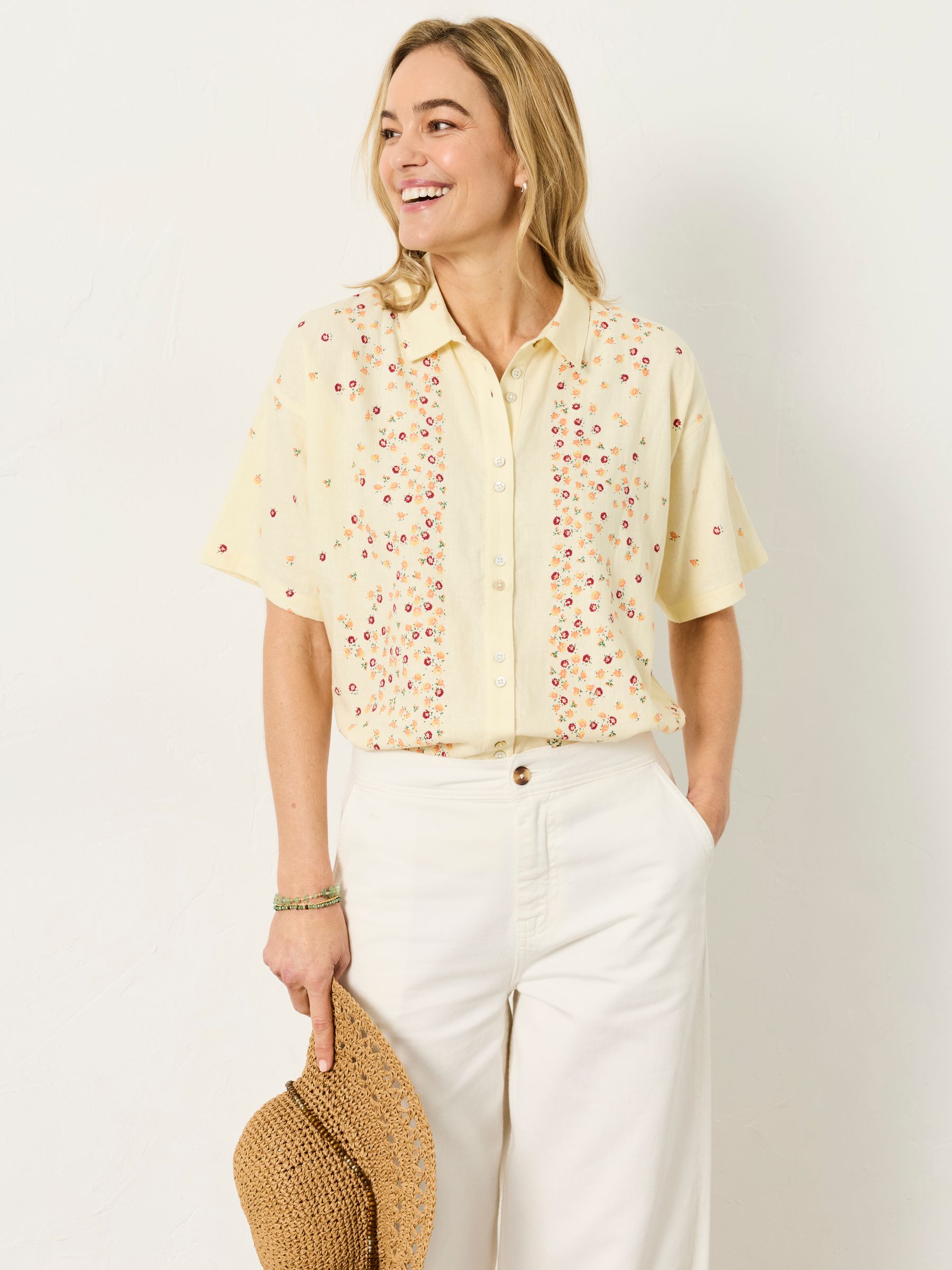 Kara Yellow Ditsy Pop Petite Shirt - Image 1 of 6