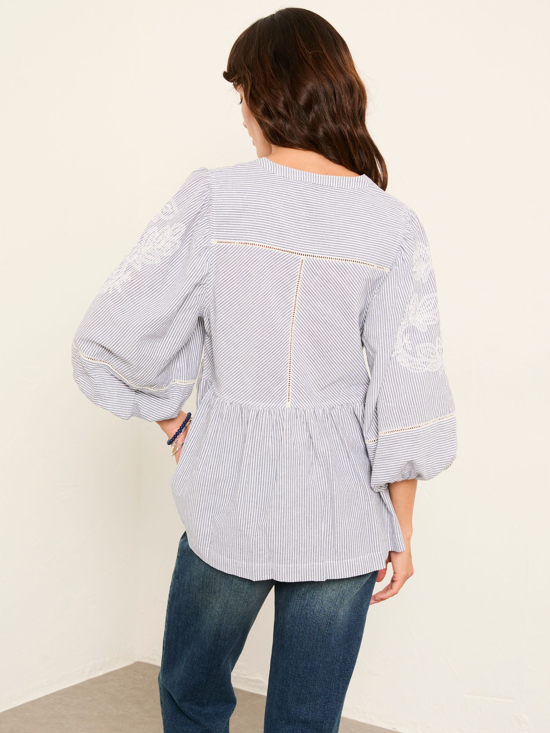 Rosalie Ivory Petite Embroidered Blouse - Image 2 of 6