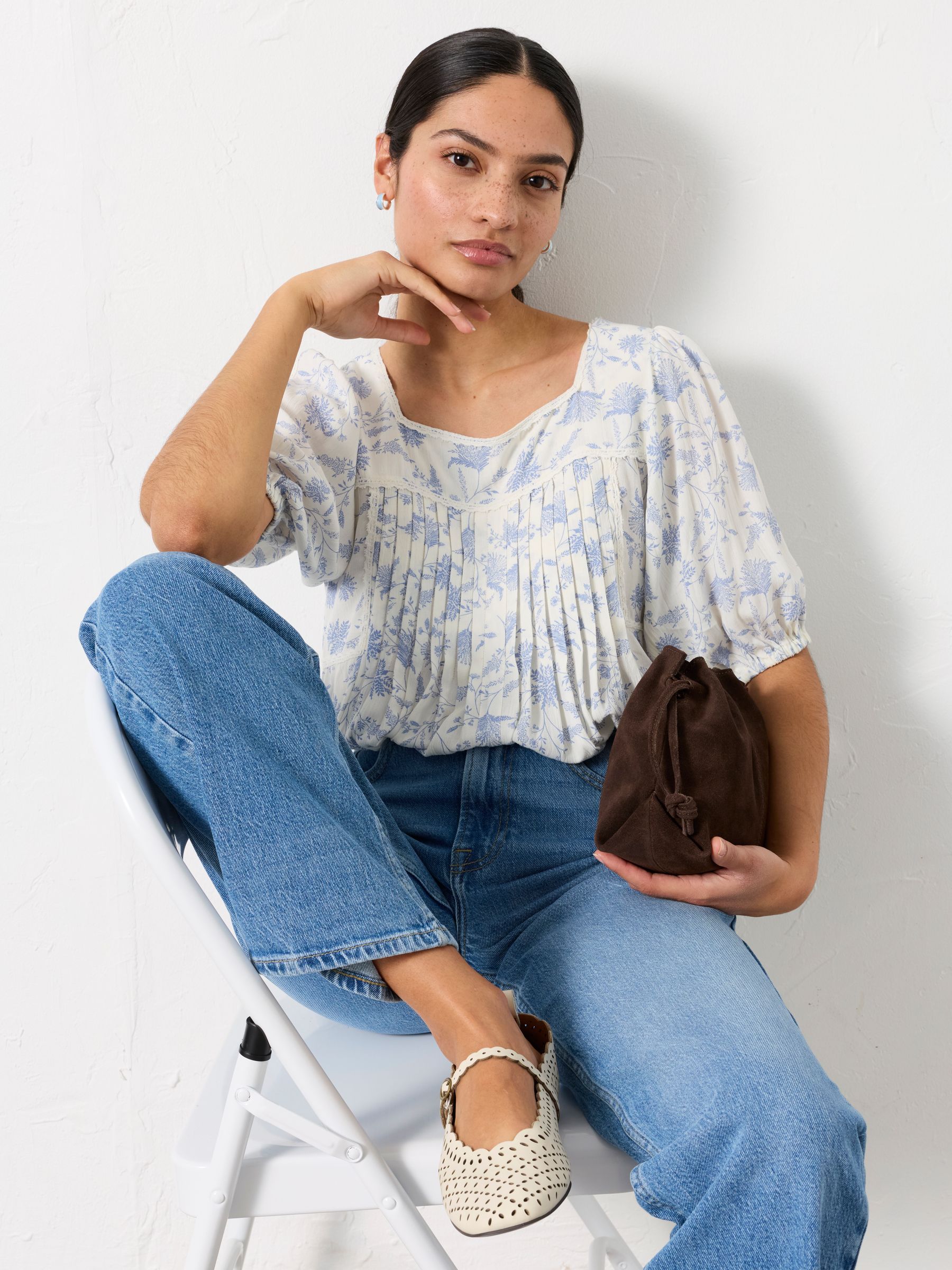 Wendy Ivory Summer Meadow Petite Tunic - Image 1 of 6 Wendy Ivory Summer Meadow Petite Tunic - Image 1 of 6