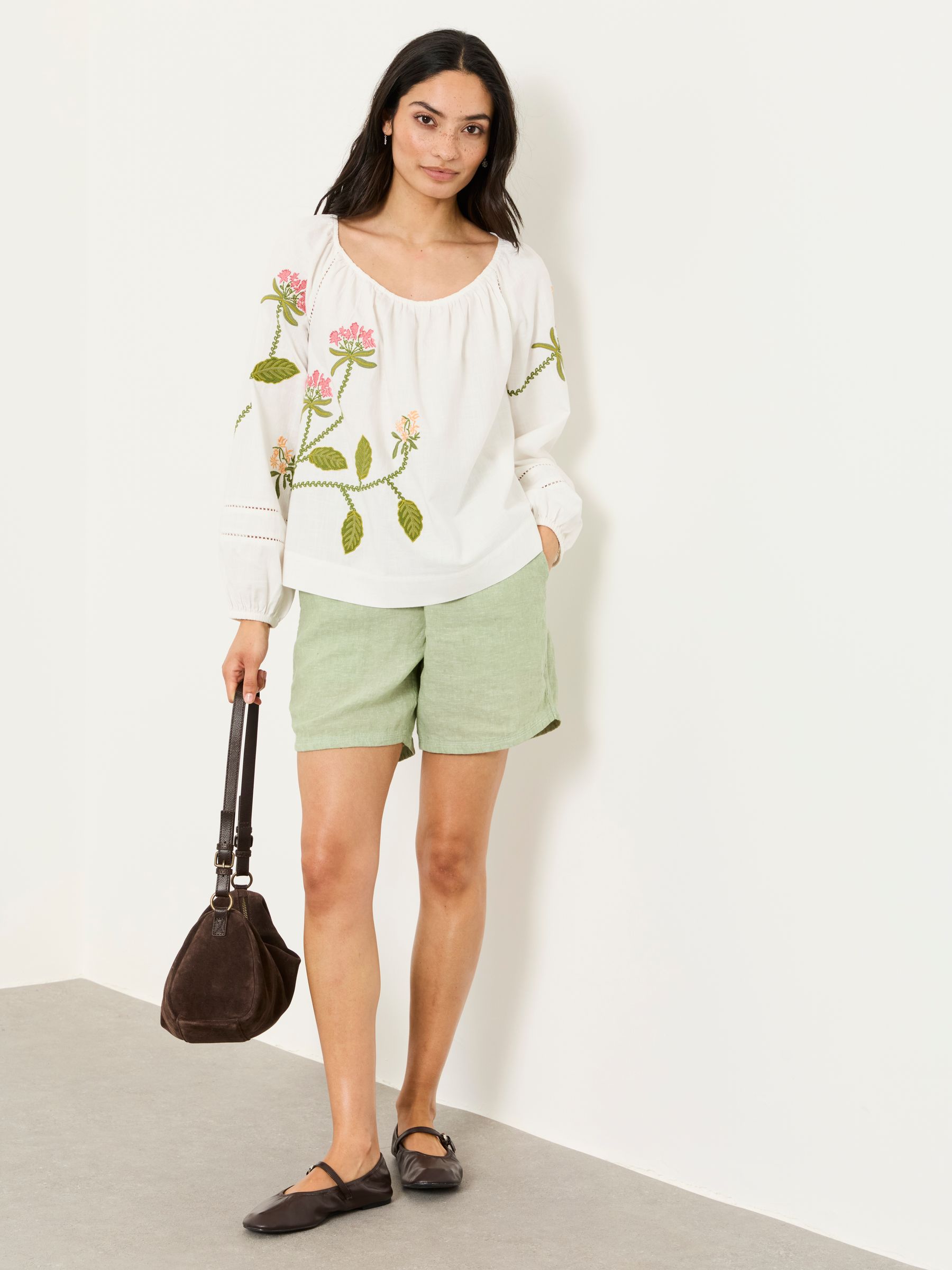 Dawn Ivory Petite Embroidered Blouse - Image 1 of 6
