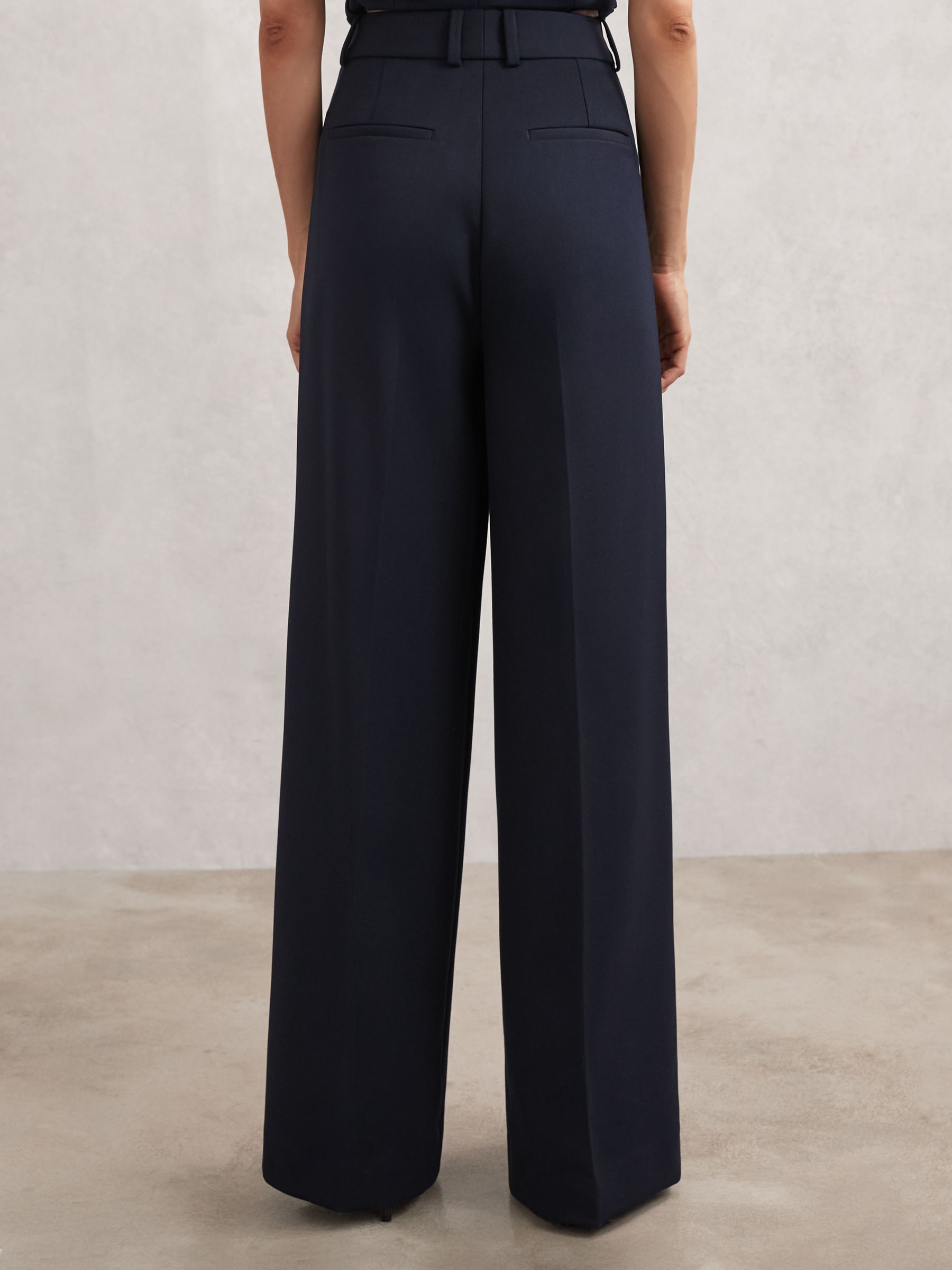 Petite Wide-Leg Suit Trousers in Navy - Image 7 of 9