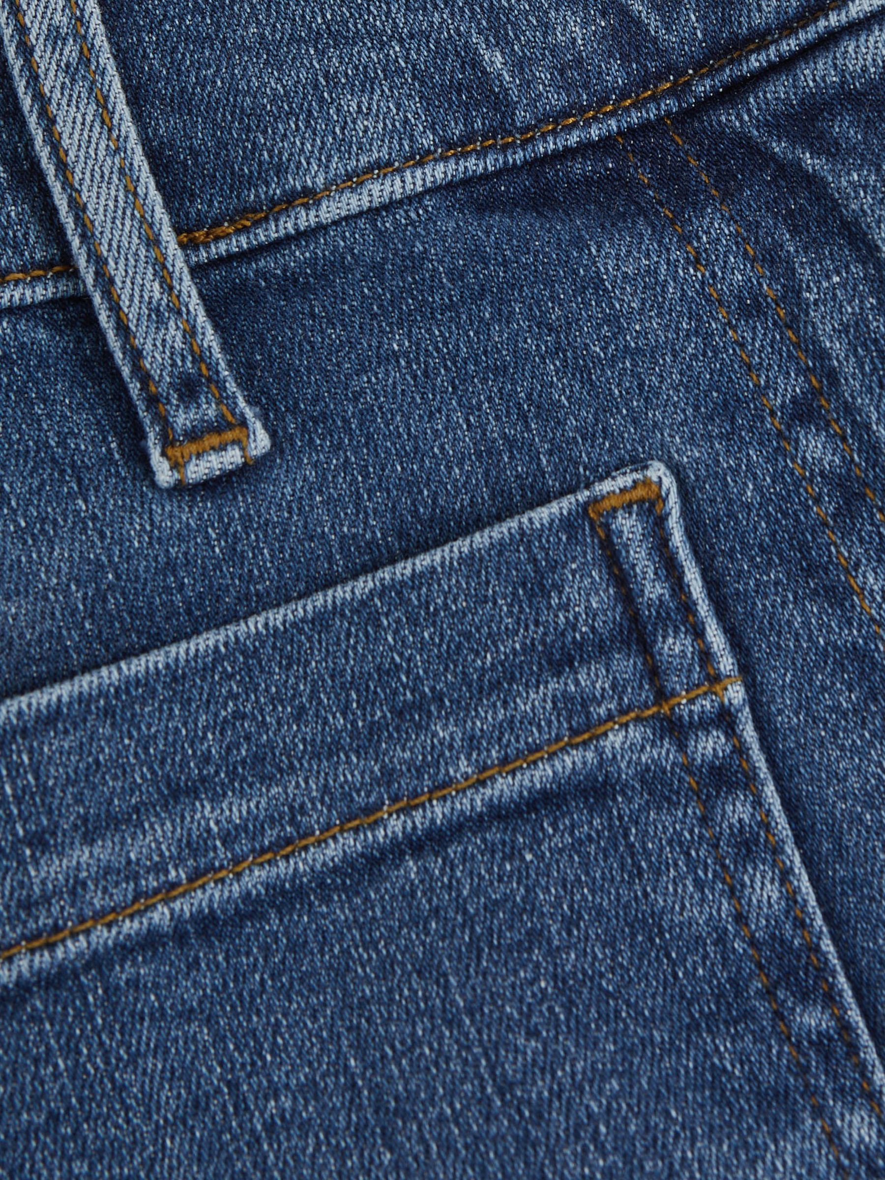 Petite Patch Pocket Wide Leg Jeans in Mid Blue - Image 6 of 7