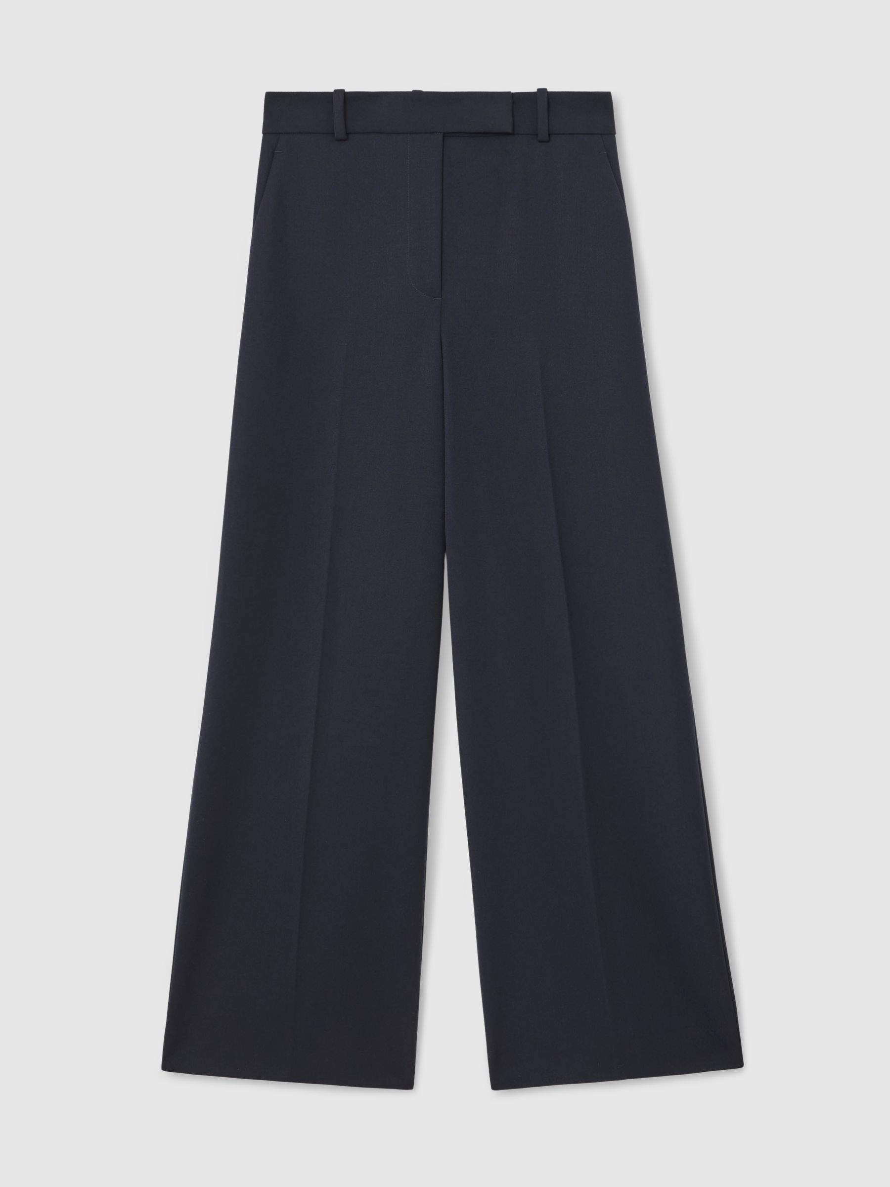 Wide-Leg Suit Trousers in Navy - Image 2 of 6