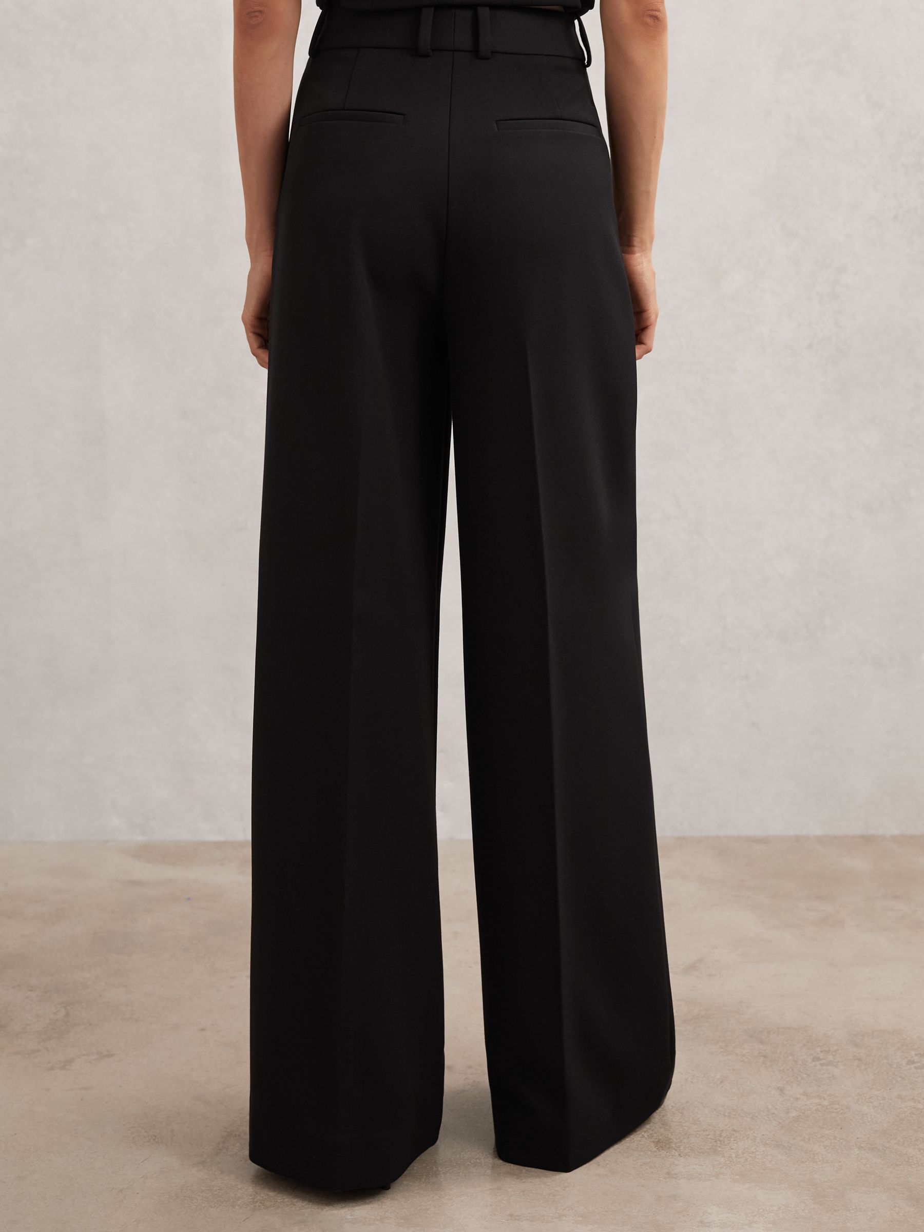 Wide-Leg Suit Trousers in Black - image 5