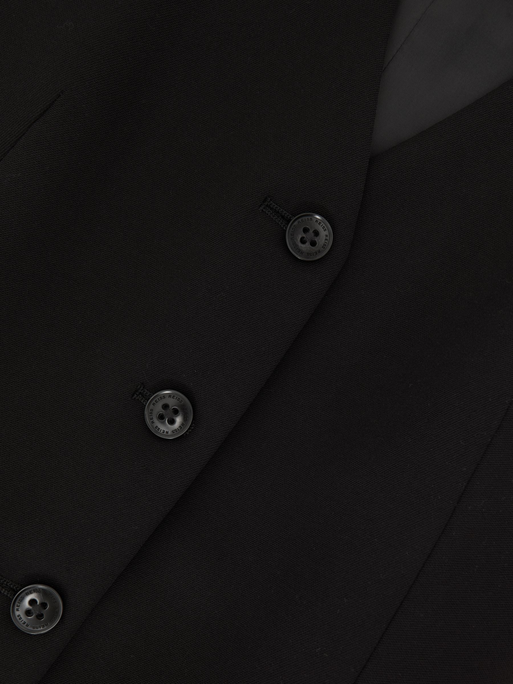 Single-Breasted Twill Waistcoat in Black - Image 6 of 6