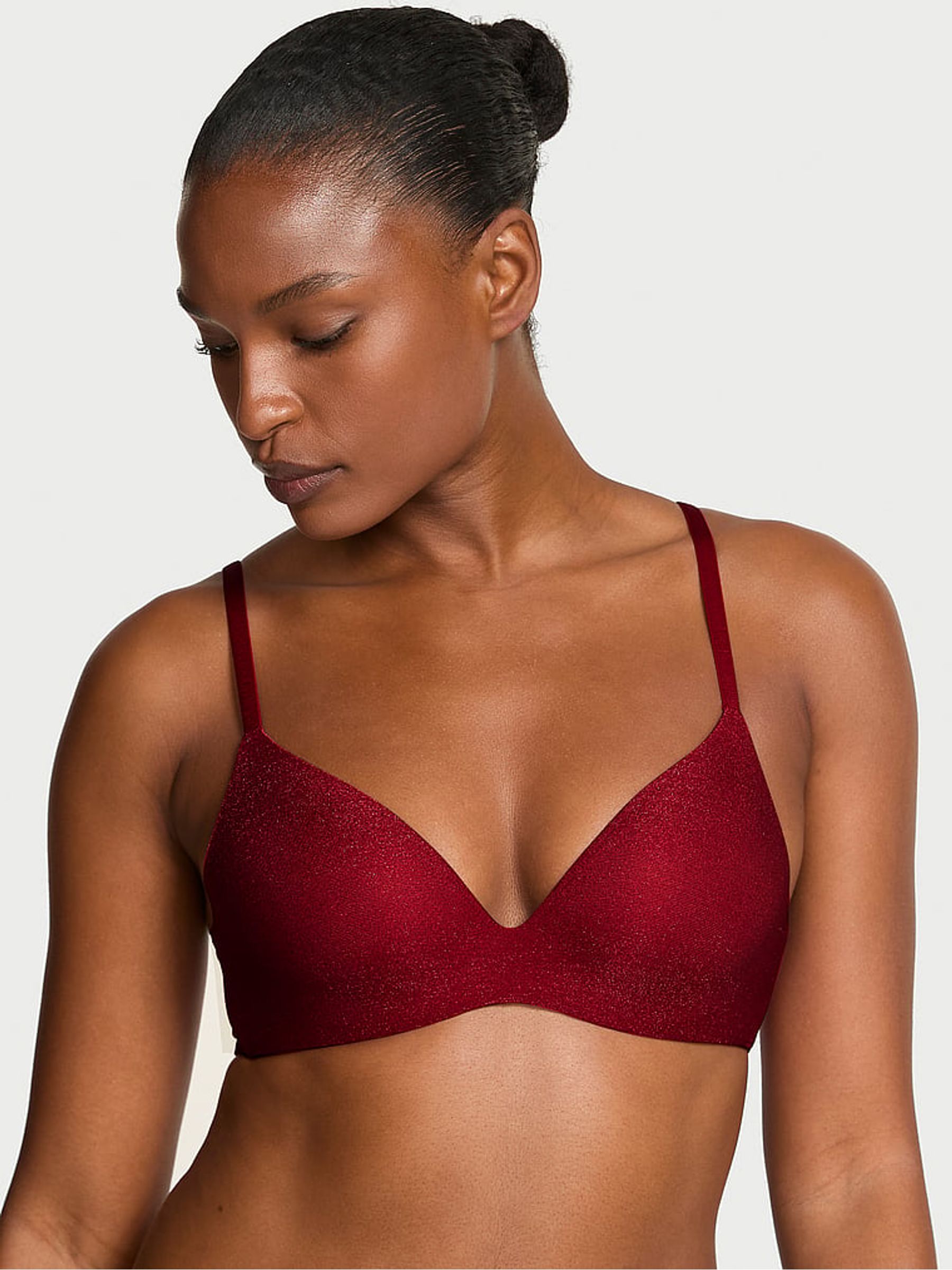 Red Lacquer Lightly Lined Demi Flexfactor Bra - Image 1 of 3