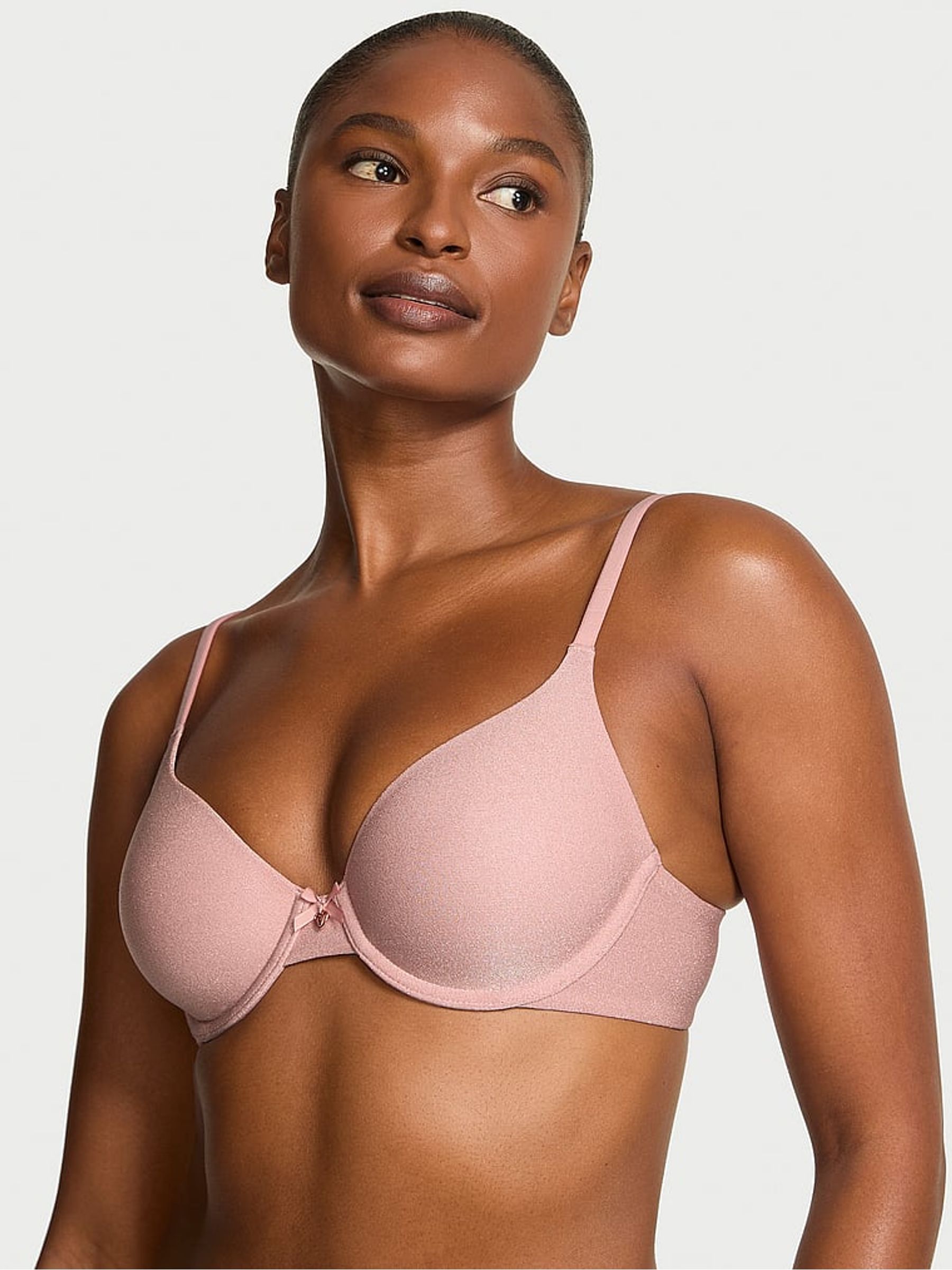 Royal Pink Lightly Lined Full Cup Shimmer Bra - Image 1 of 2