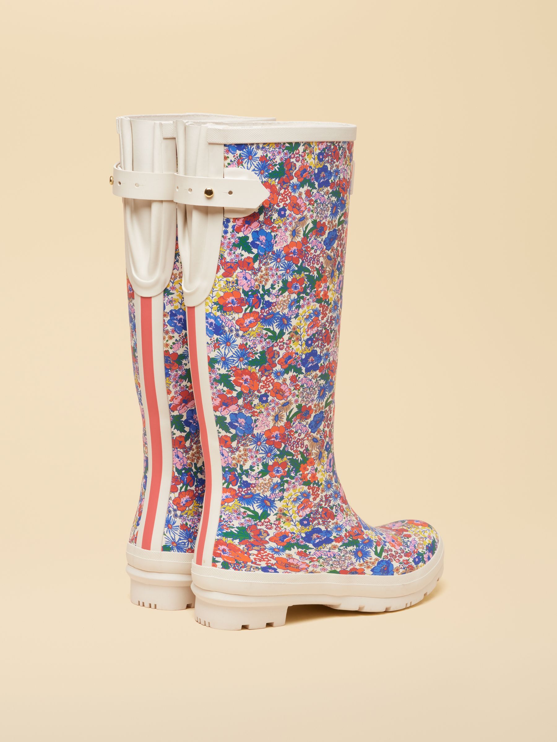 White Ditsy Floral Adjustable Tall Wellies - Image 2 of 6