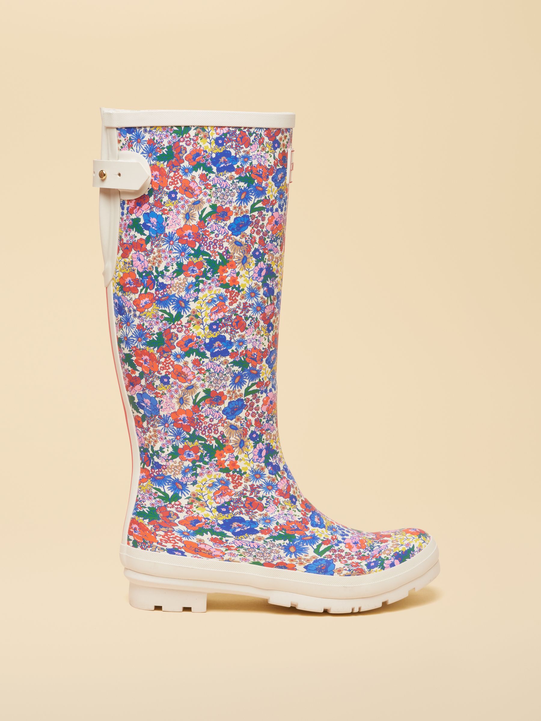White Ditsy Floral Adjustable Tall Wellies - Image 3 of 6
