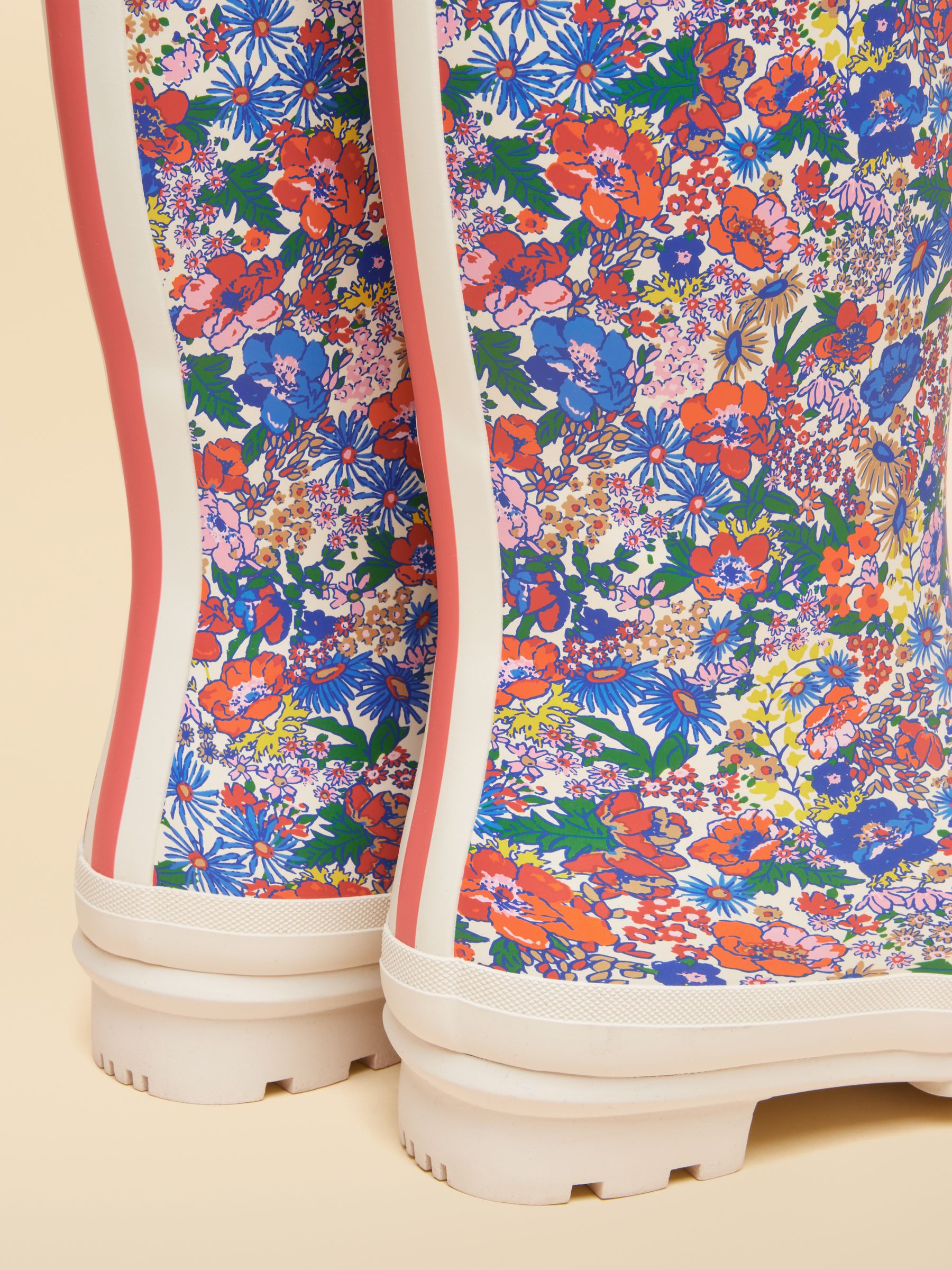 White Ditsy Floral Adjustable Tall Wellies - Image 6 of 6