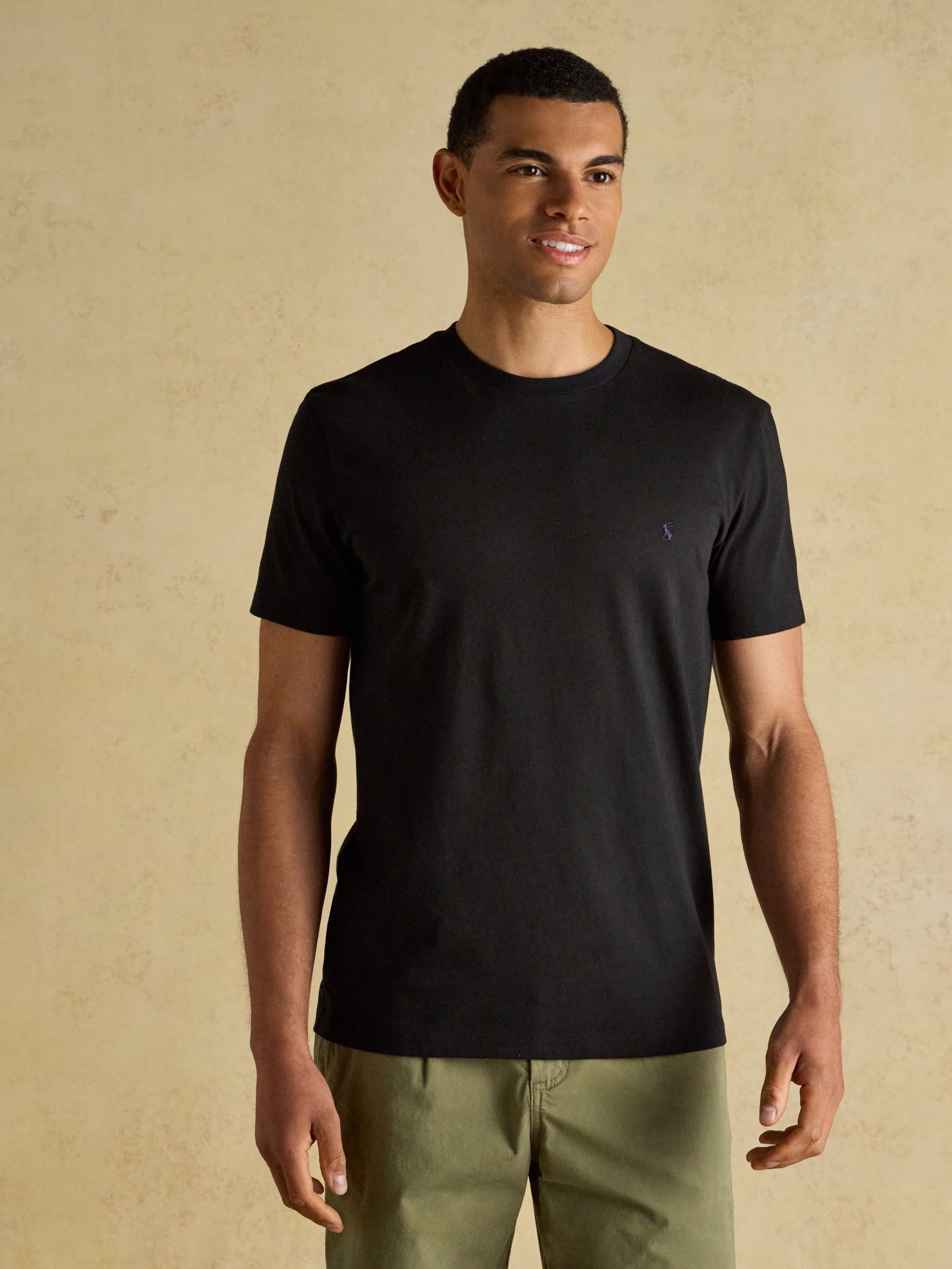 Everyday Black Crew Neck Cotton T-Shirt - Image 1 of 7