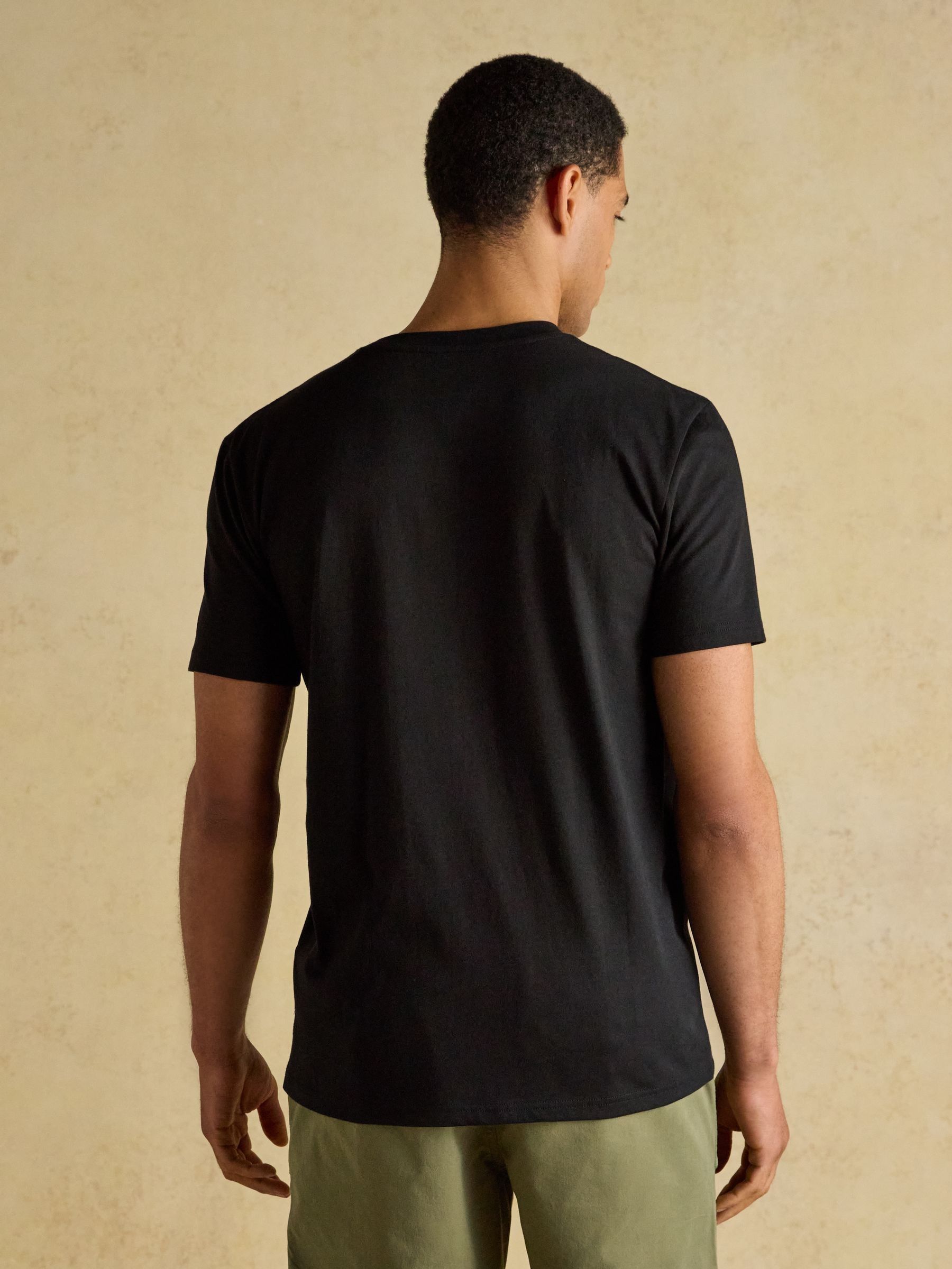 Everyday Black Crew Neck Cotton T-Shirt - Image 2 of 7