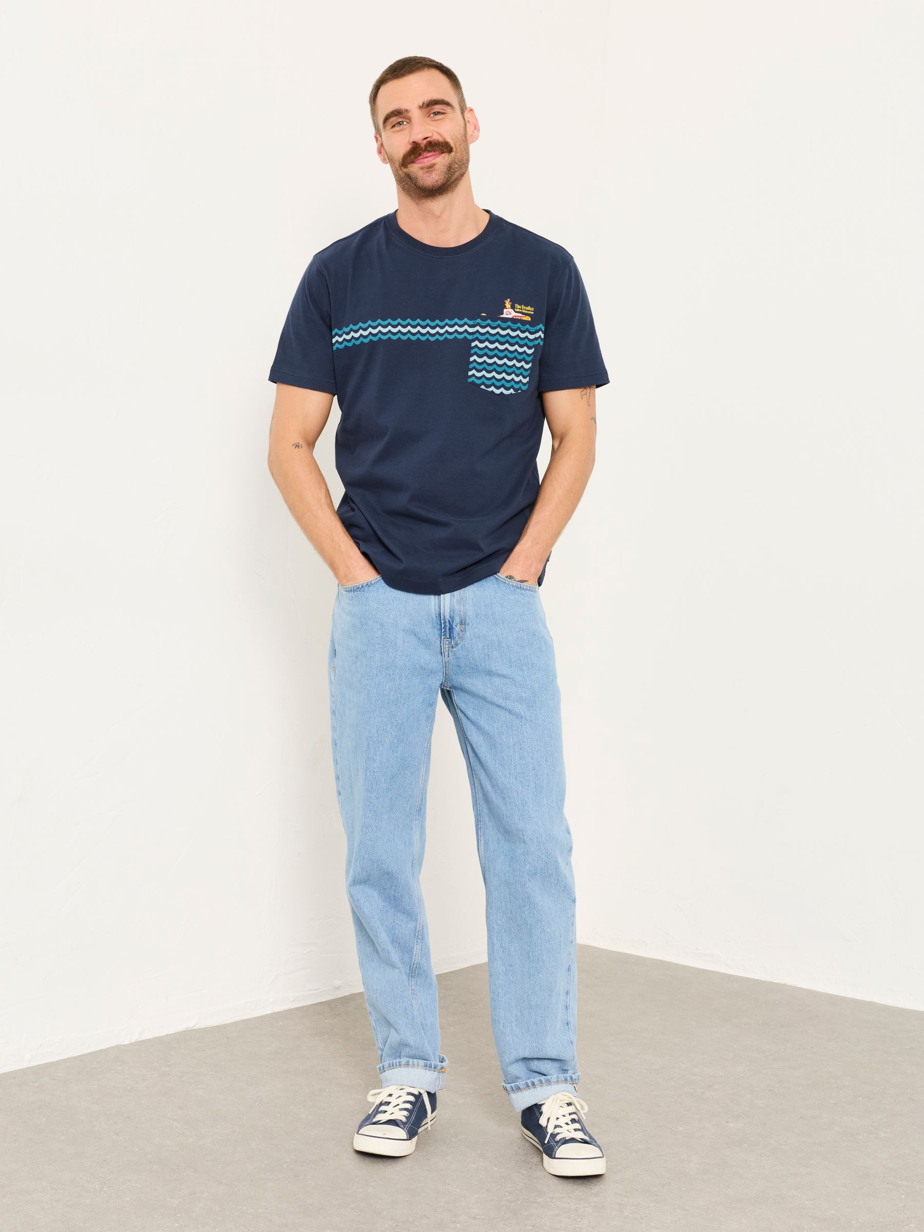 Navy Beatles Graphic T-Shirt - Image 1 of 6