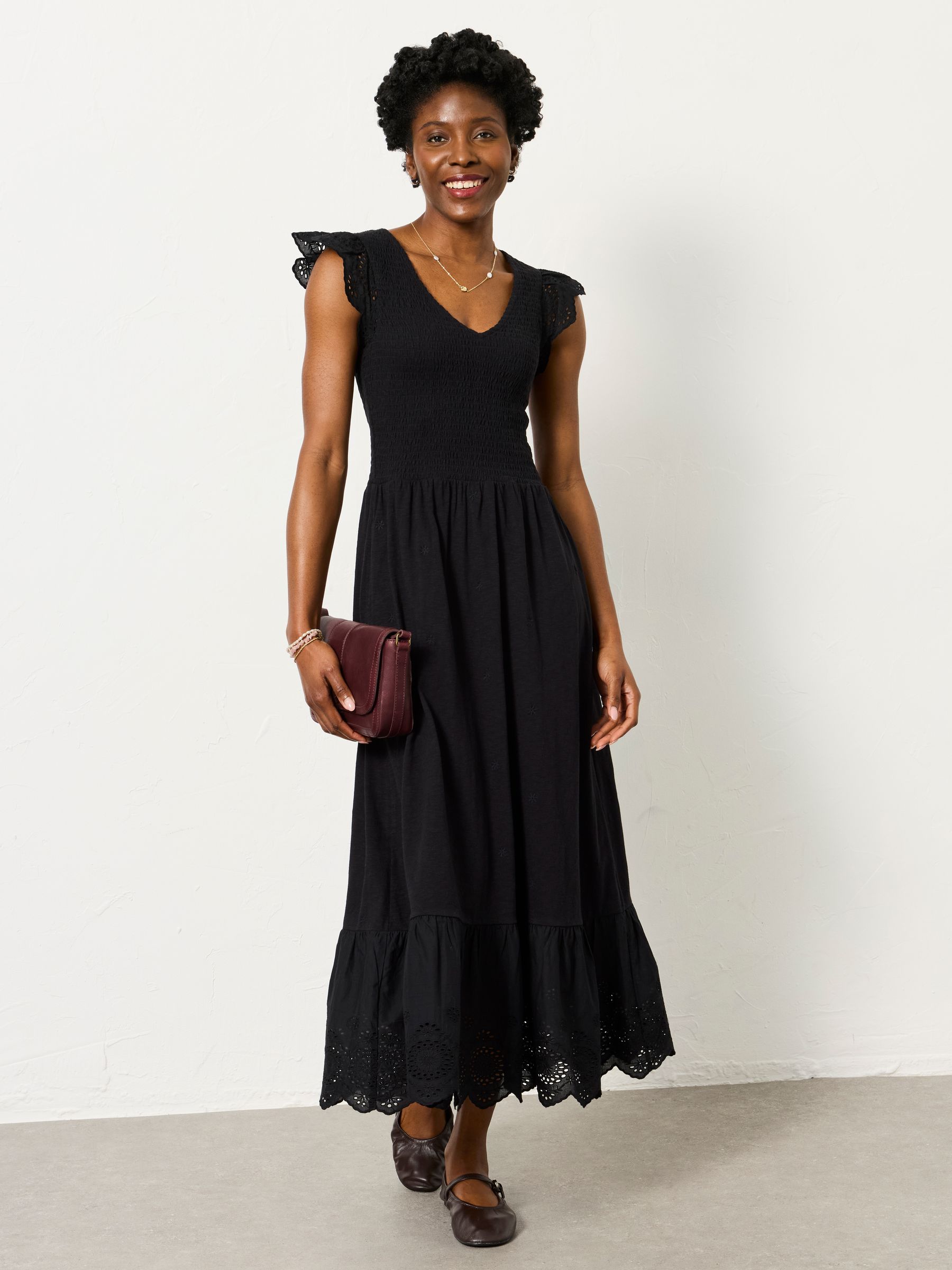 Demi Black Petite Jersey Midi Dress - Image 1 of 9 Demi Black Petite Jersey Midi Dress - Image 1 of 9