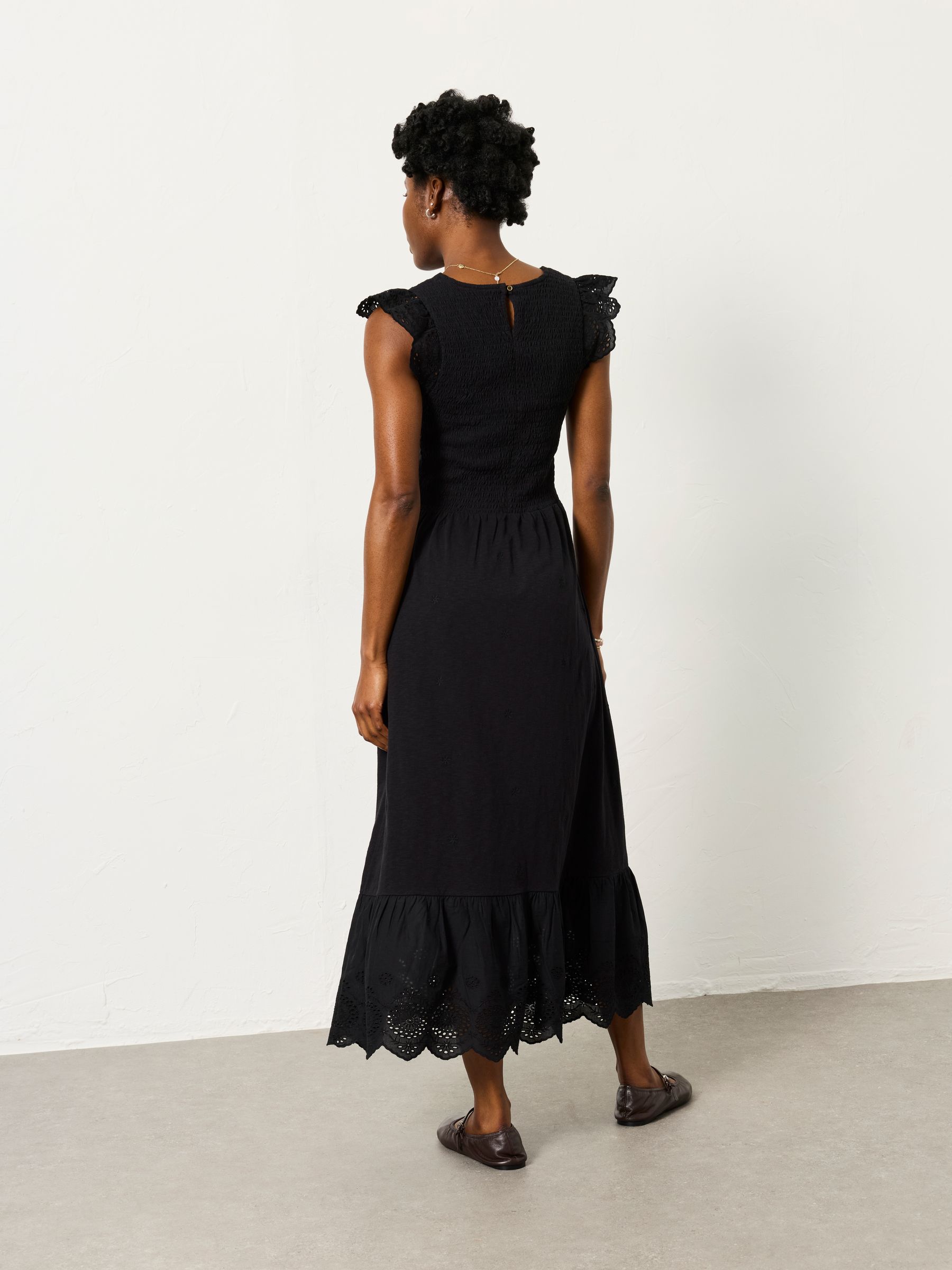 Demi Black Petite Jersey Midi Dress - Image 2 of 9 Demi Black Petite Jersey Midi Dress - Image 2 of 9