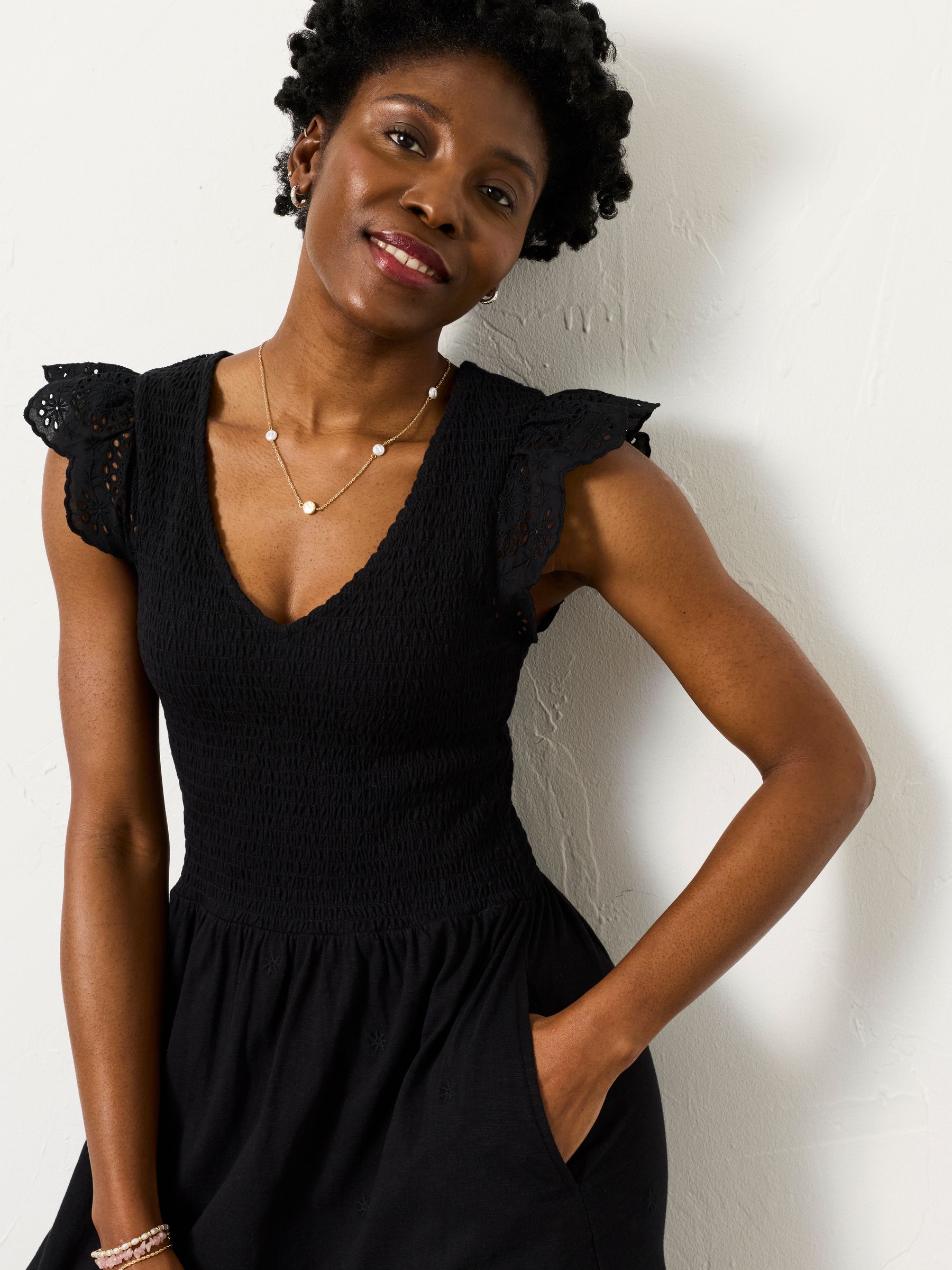 Demi Black Petite Jersey Midi Dress - Image 5 of 9