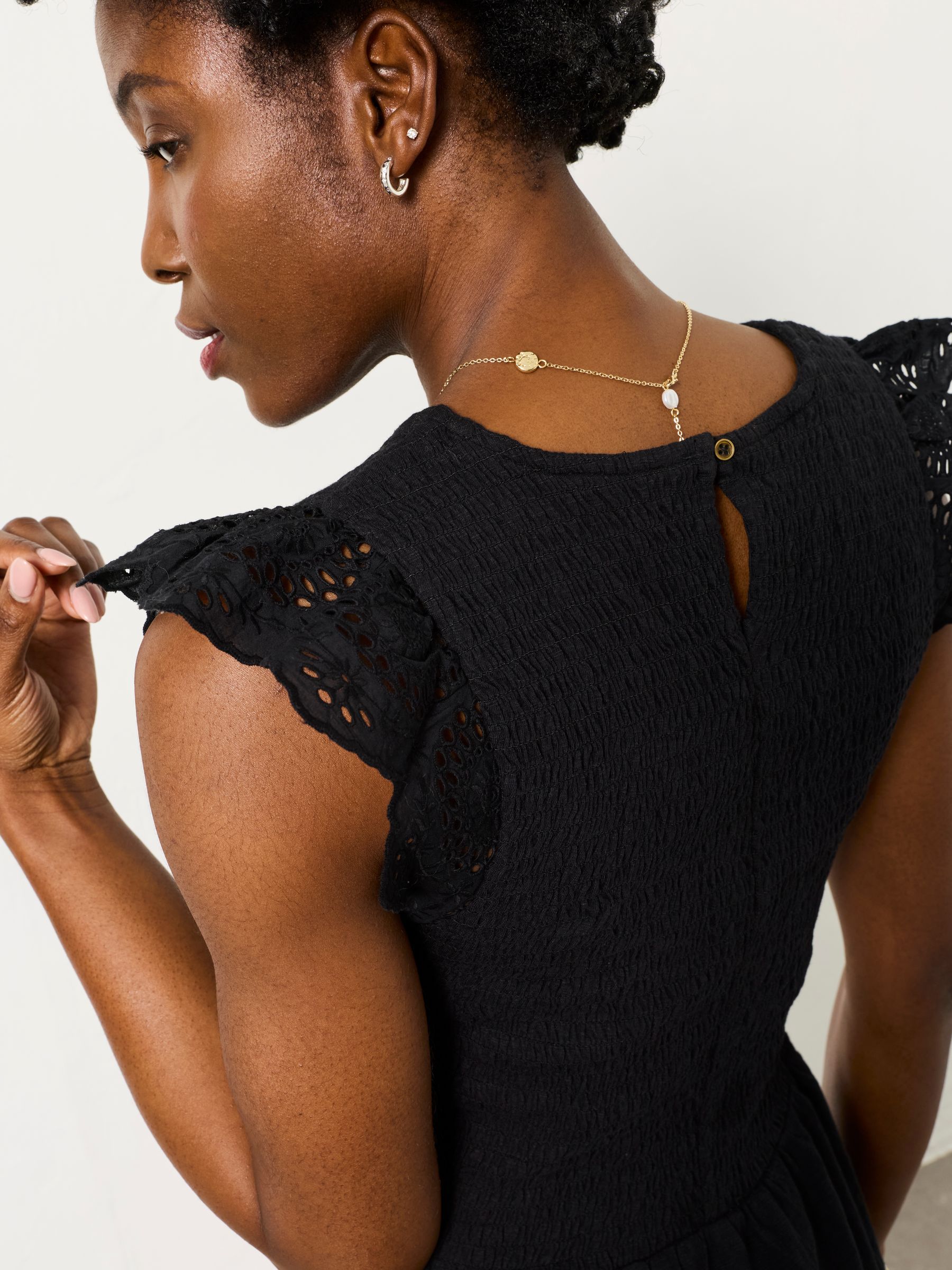 Demi Black Petite Jersey Midi Dress - Image 7 of 9