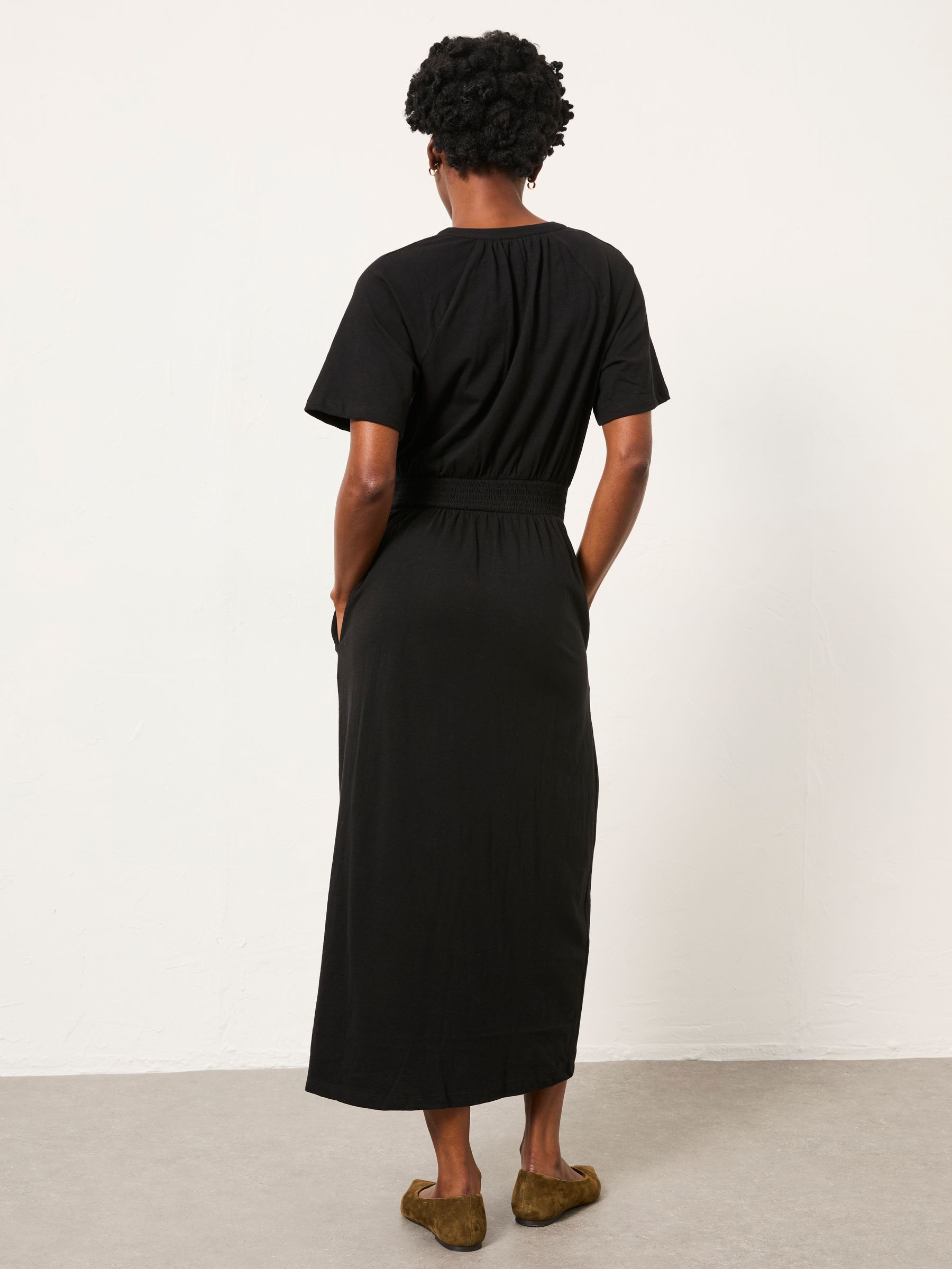 Alexia Black Petite Jersey Midi Dress - Image 2 of 6