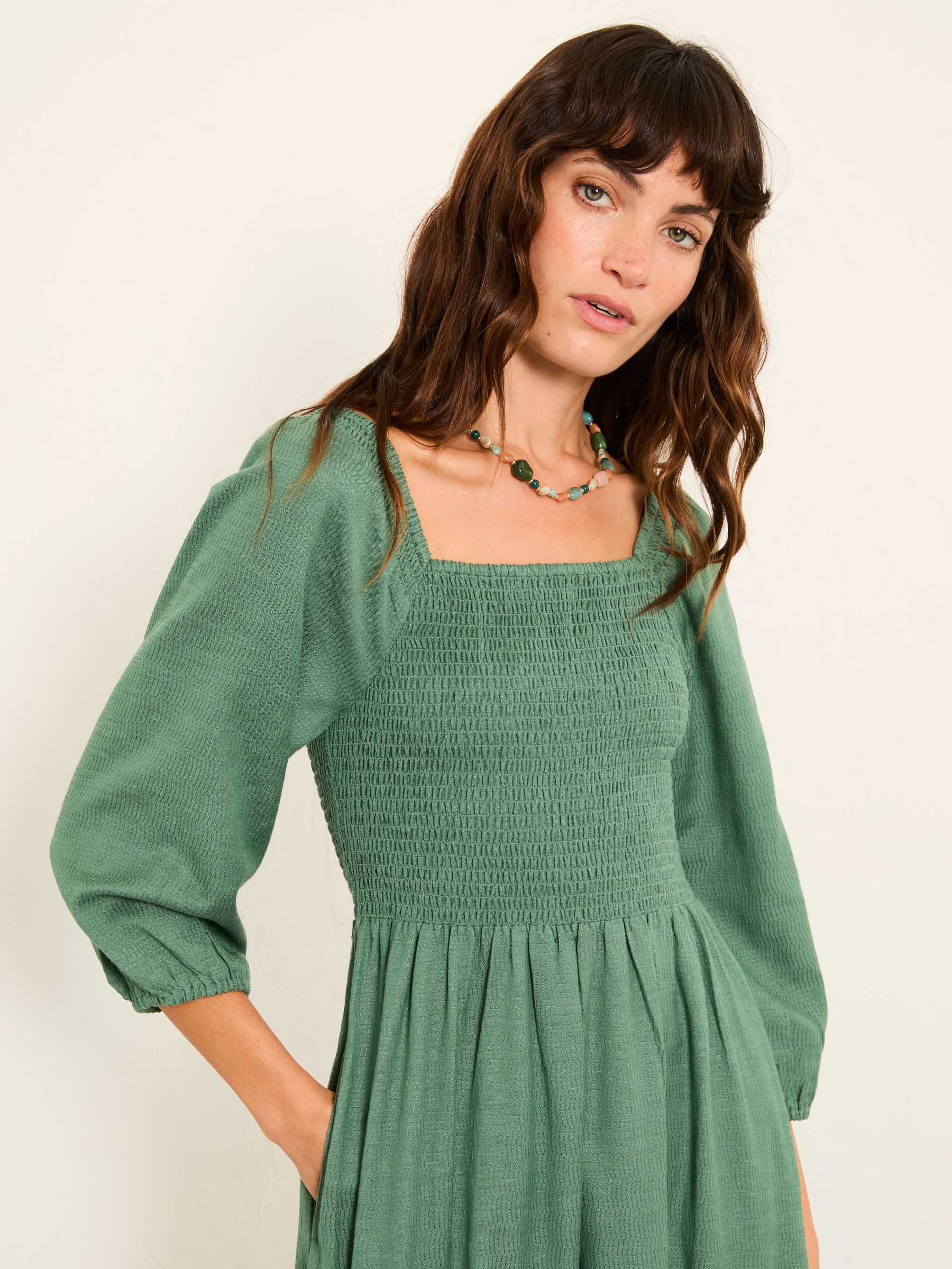 Adele Green Petite Midi Dress - Image 3 of 6
