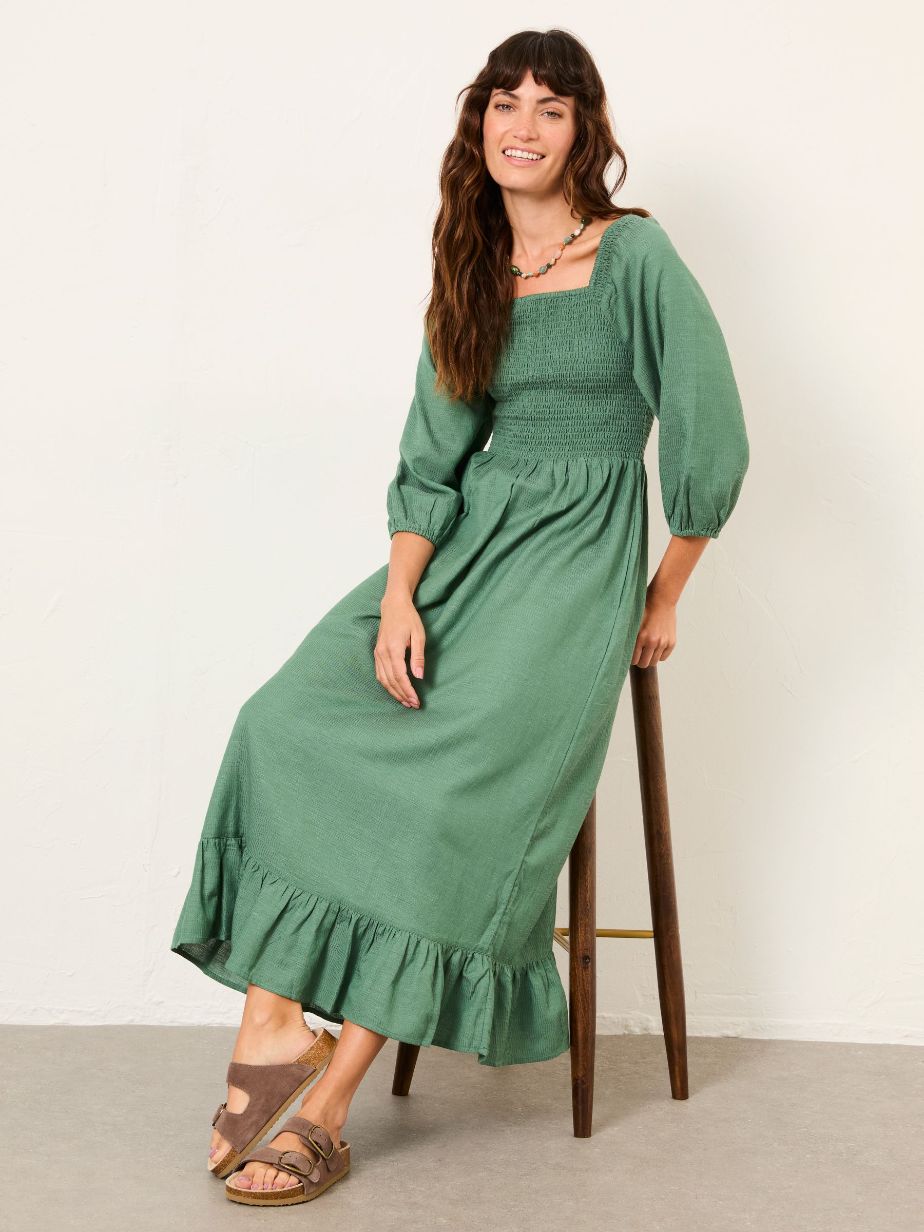 Adele Green Petite Midi Dress - Image 4 of 6