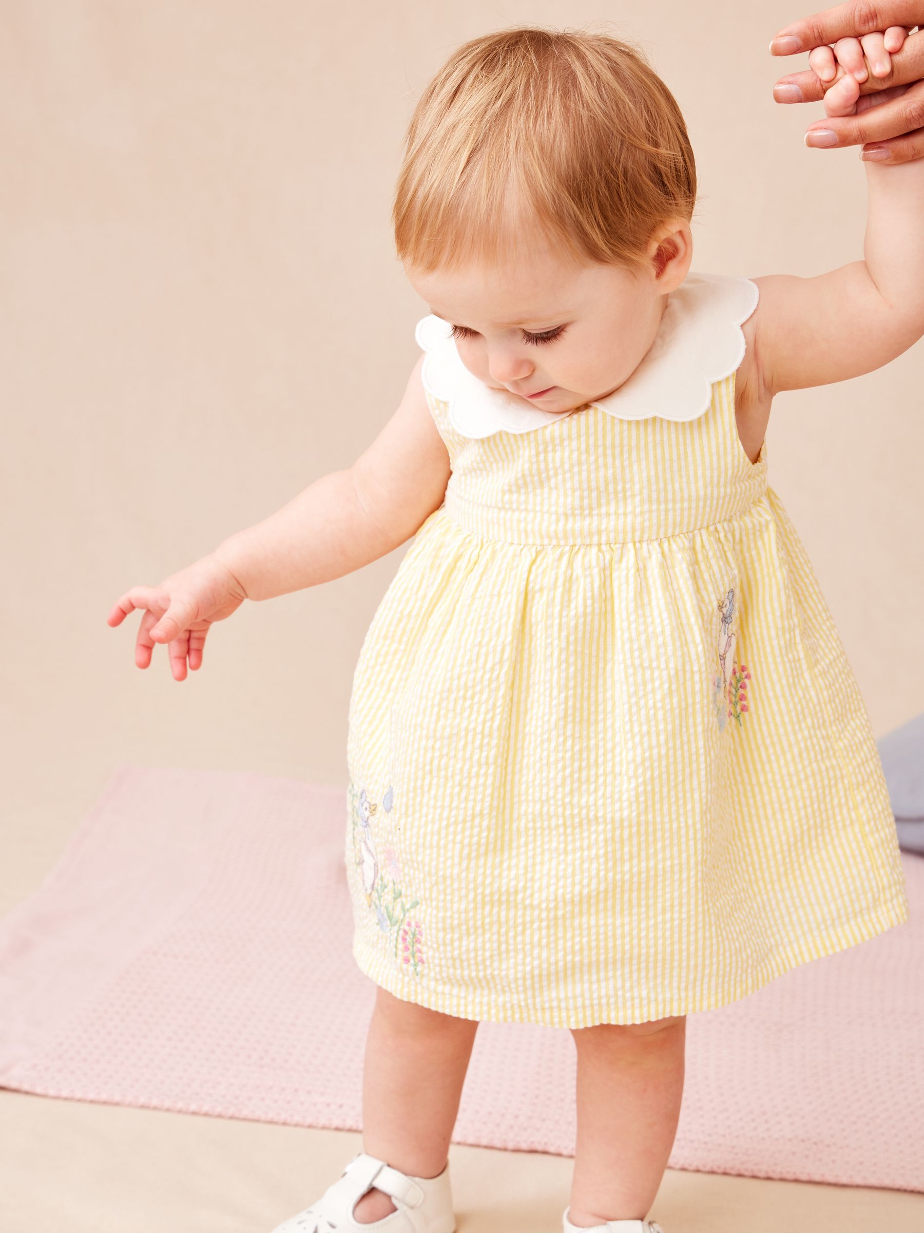 Yellow Jemima Puddle-Duck Embroidered Dress & Knicker Set - Image 1 of 1