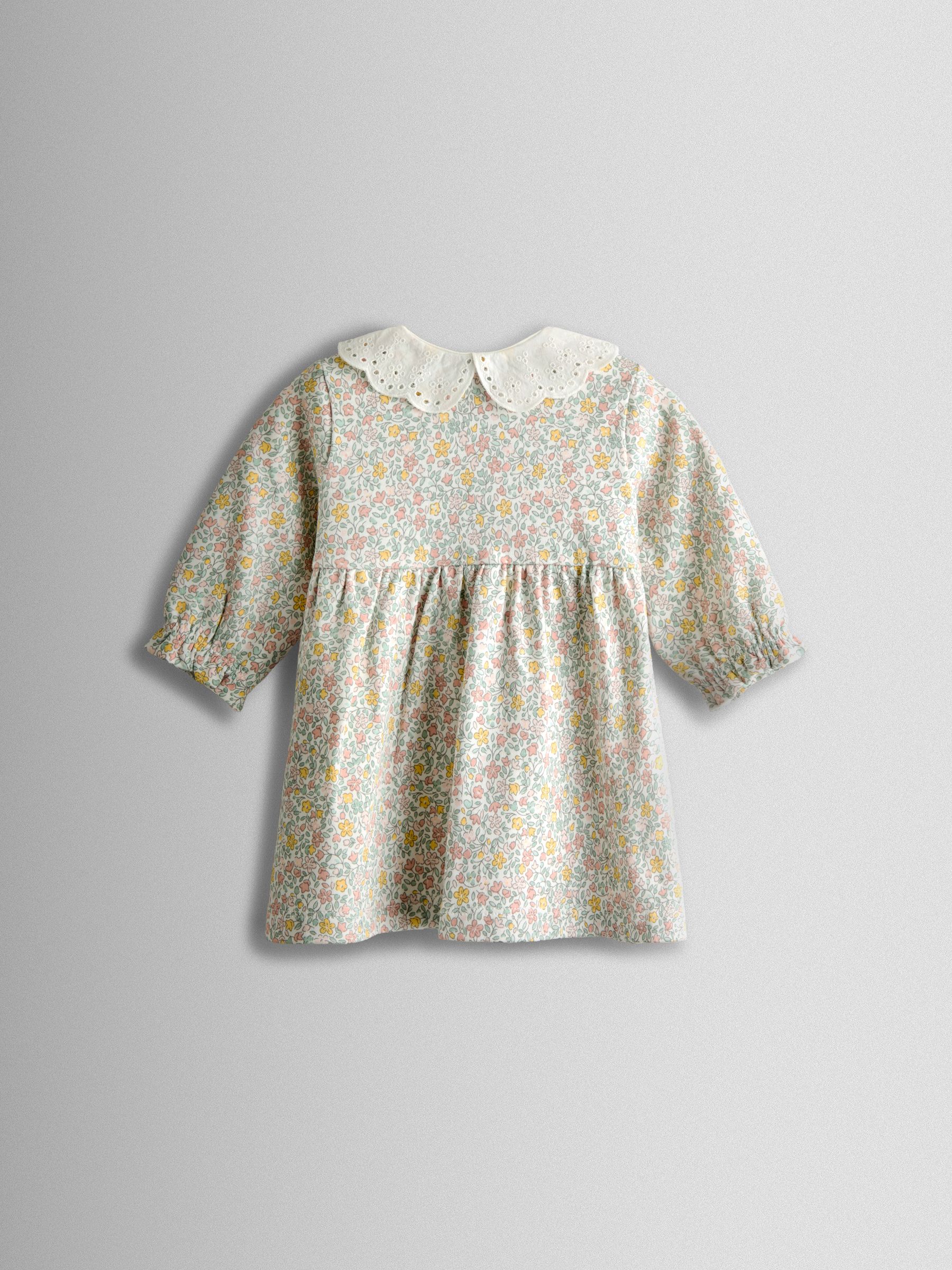 Cream Ditsy Floral Ditsy Dress & Knicker Set - Image 3 of 6