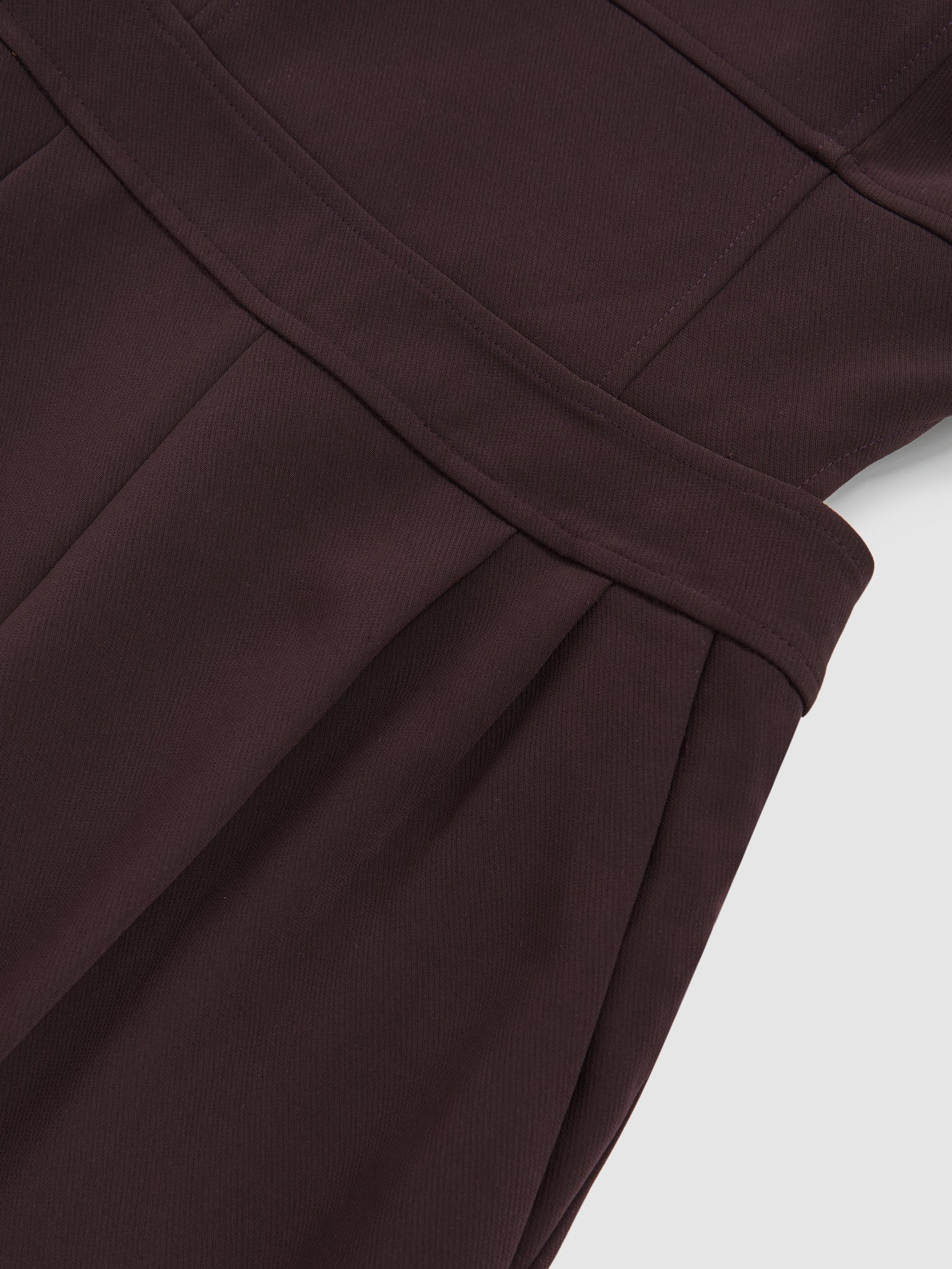 Wide-Leg Cut-Out Jumpsuit in Burgundy - Image 6 of 6
