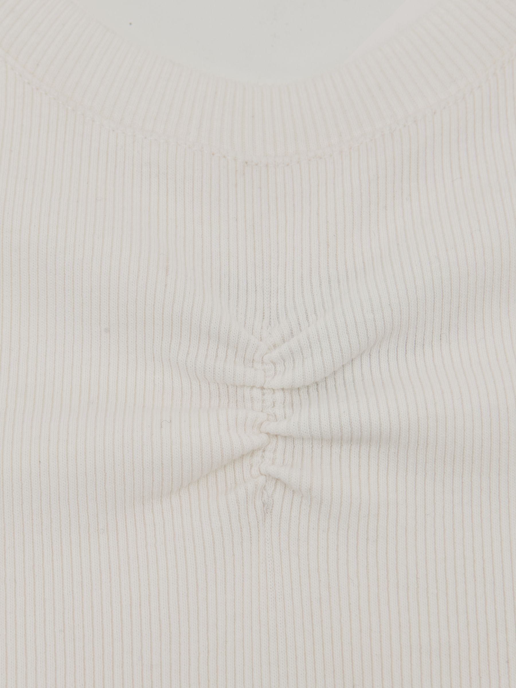 9-13 yrs Reiss | Royal Ballet Ruched Rib Top in Ecru - Image 5 of 5