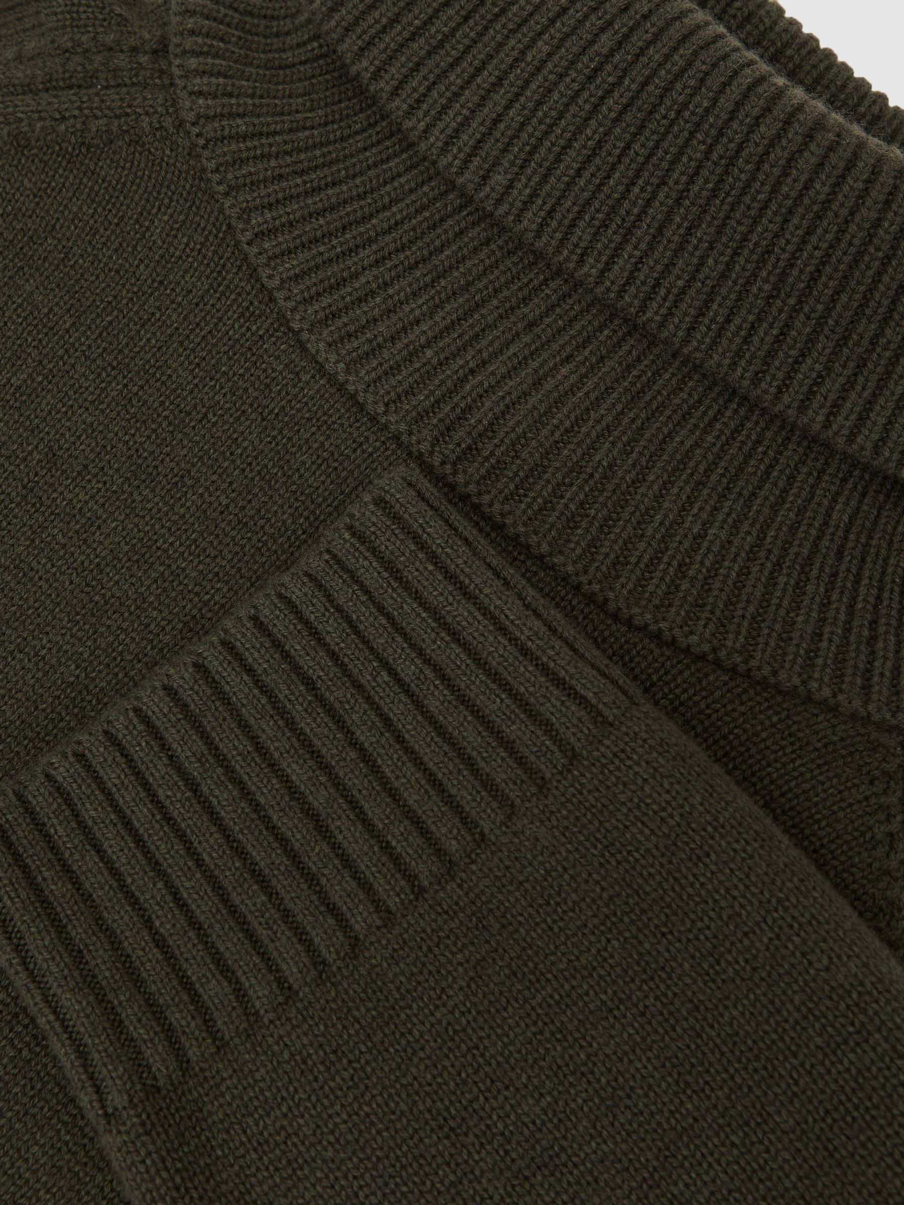 Wool-Cashmere Roll-Neck Jumper in Khaki Green - image 3
