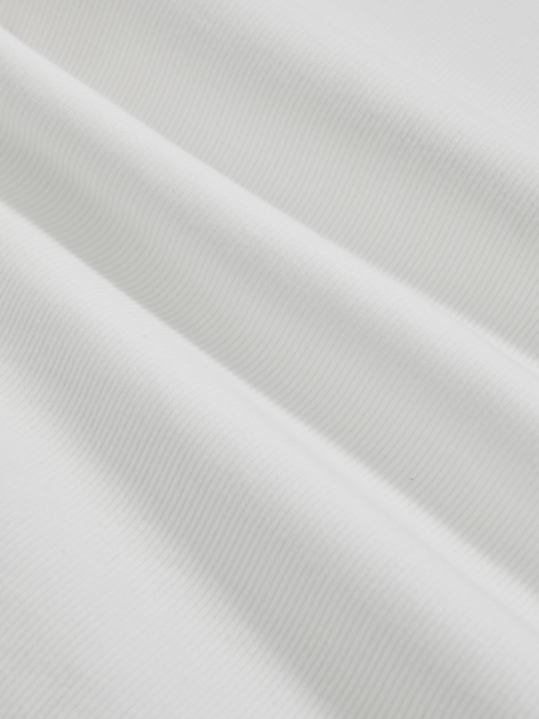 Stretch-Cotton Funnel-Neck Top in White - image 3