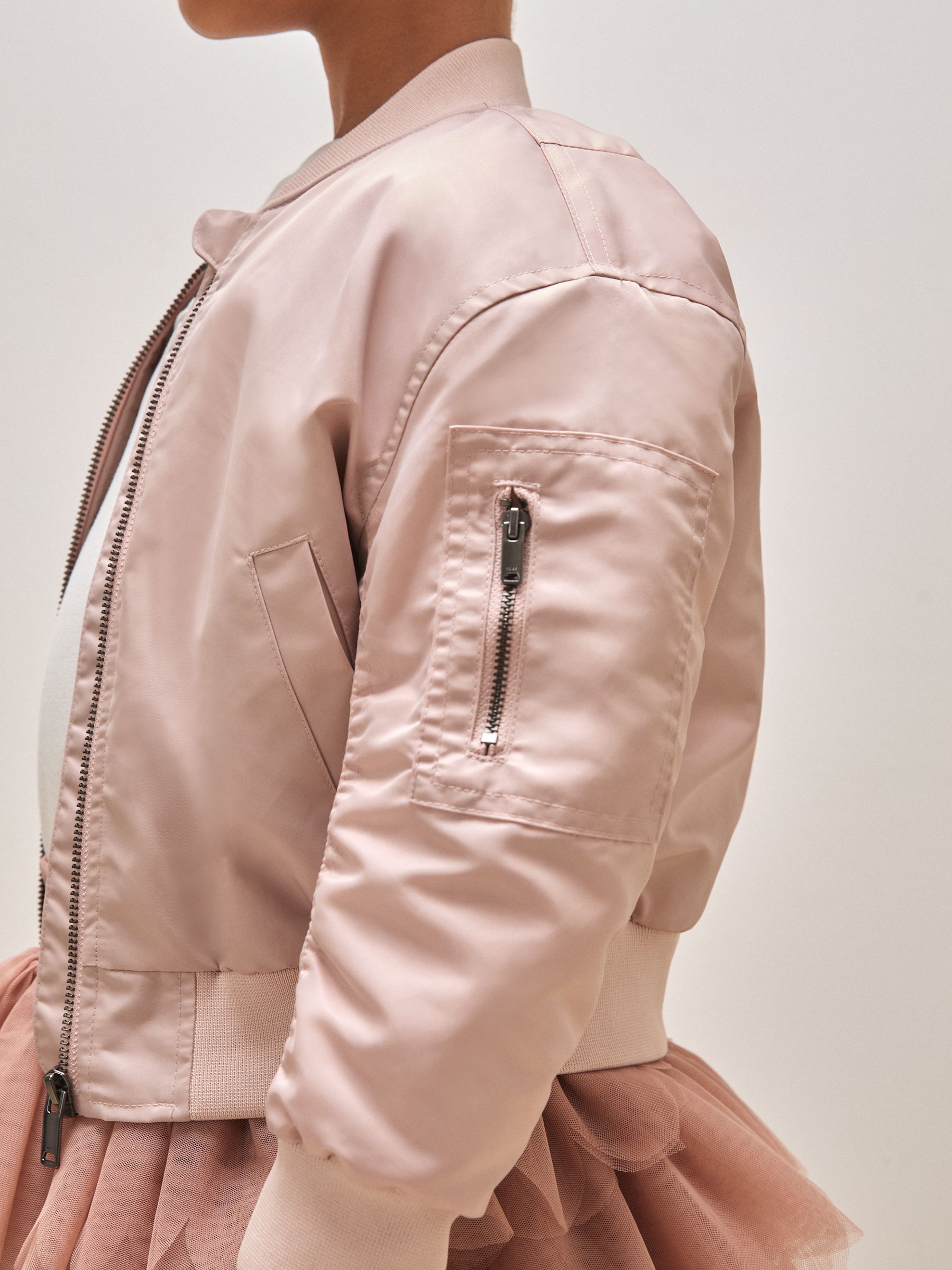 13-14 yrs Royal Ballet Bomber Jacket in Pink - Image 3 of 4