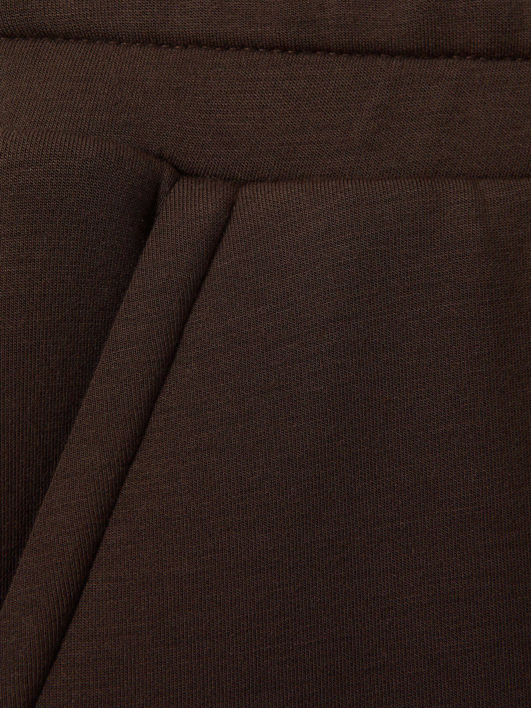 Premium Interlock Wide-Leg Joggers in Chocolate - image 3