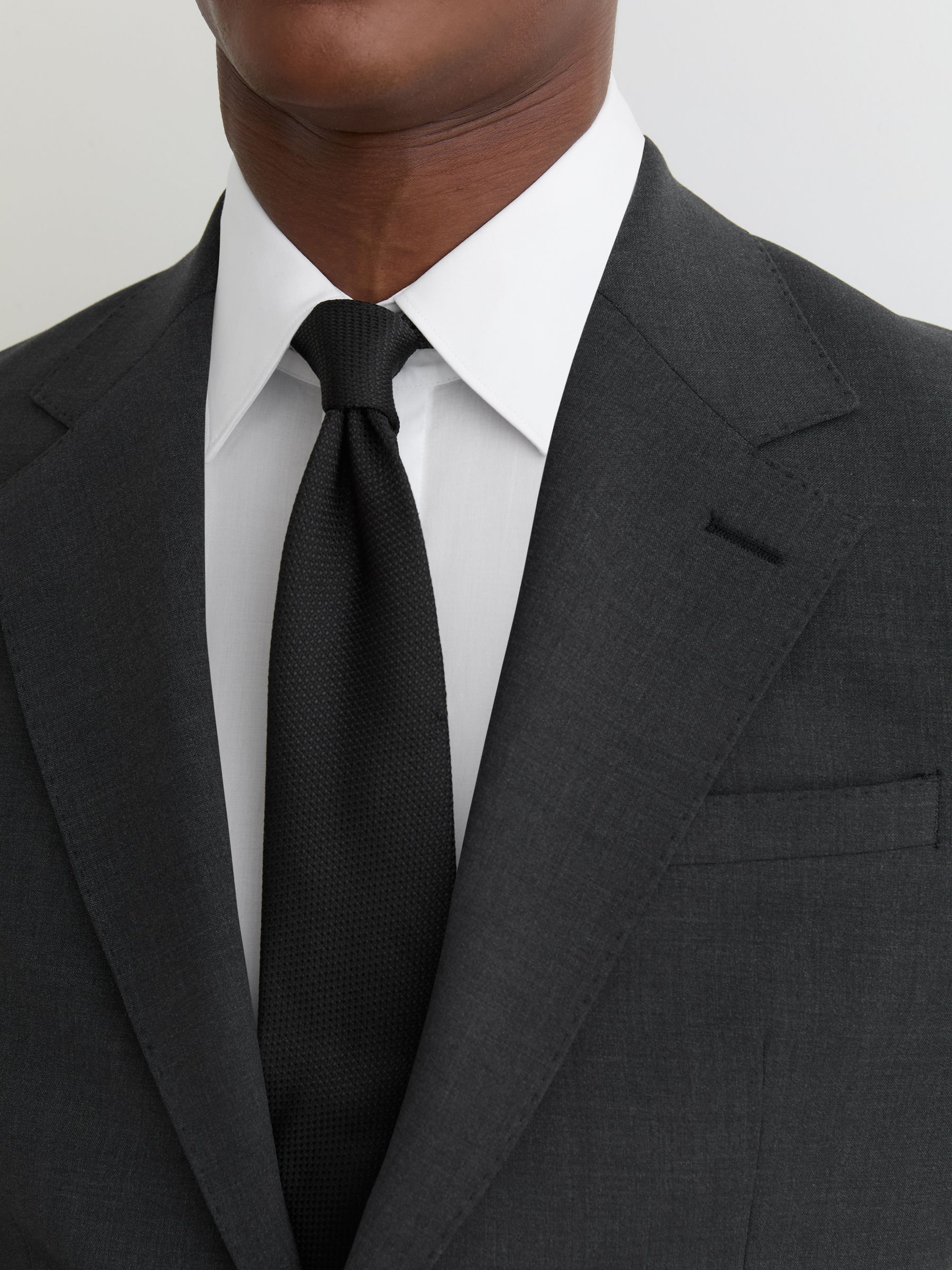 Stretch-Cotton Concealed-Placket Shirt Slim-Fit in White - image 3