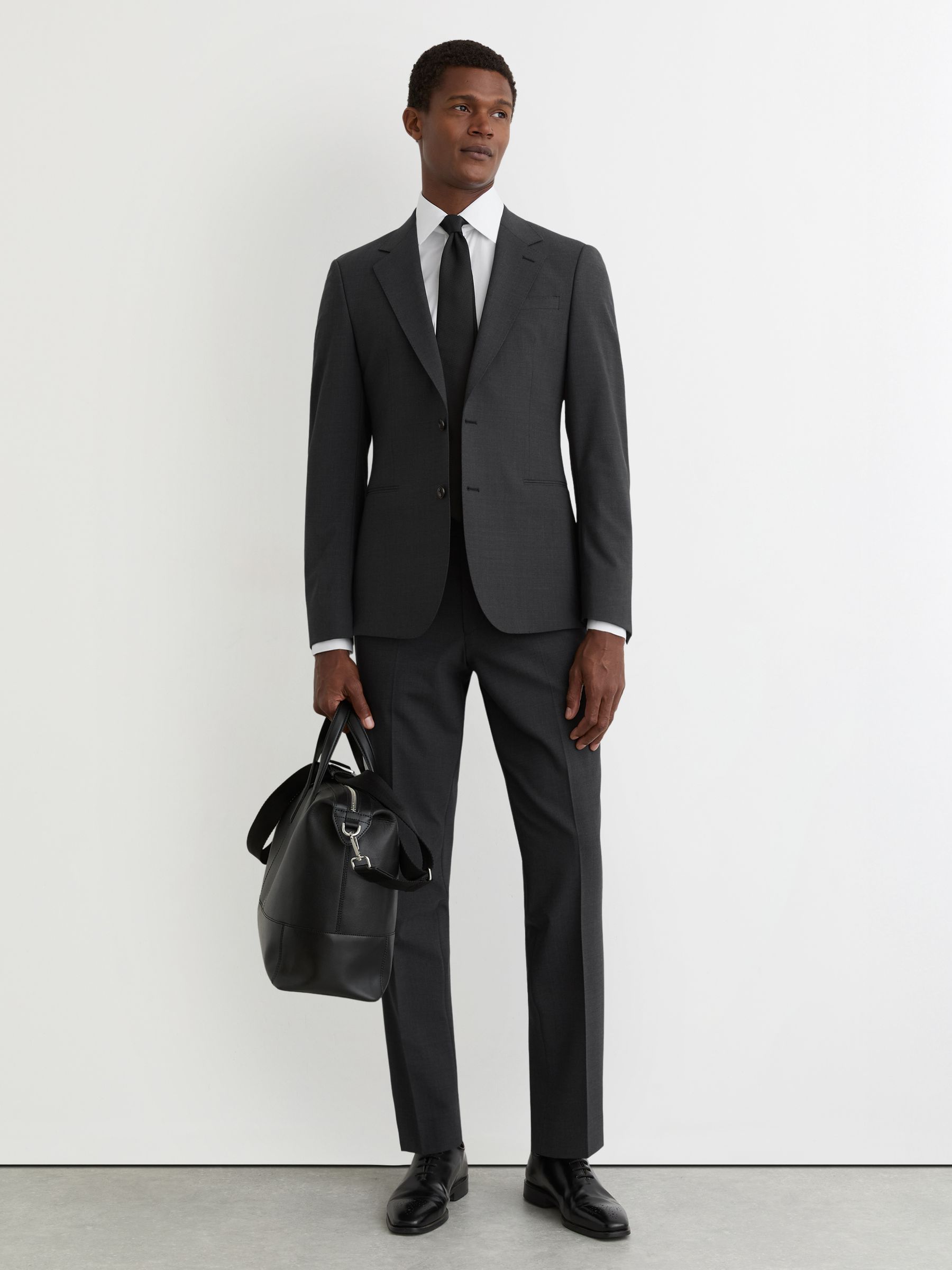 Stretch-Cotton Concealed-Placket Shirt Slim-Fit in White - Image 4 of 8