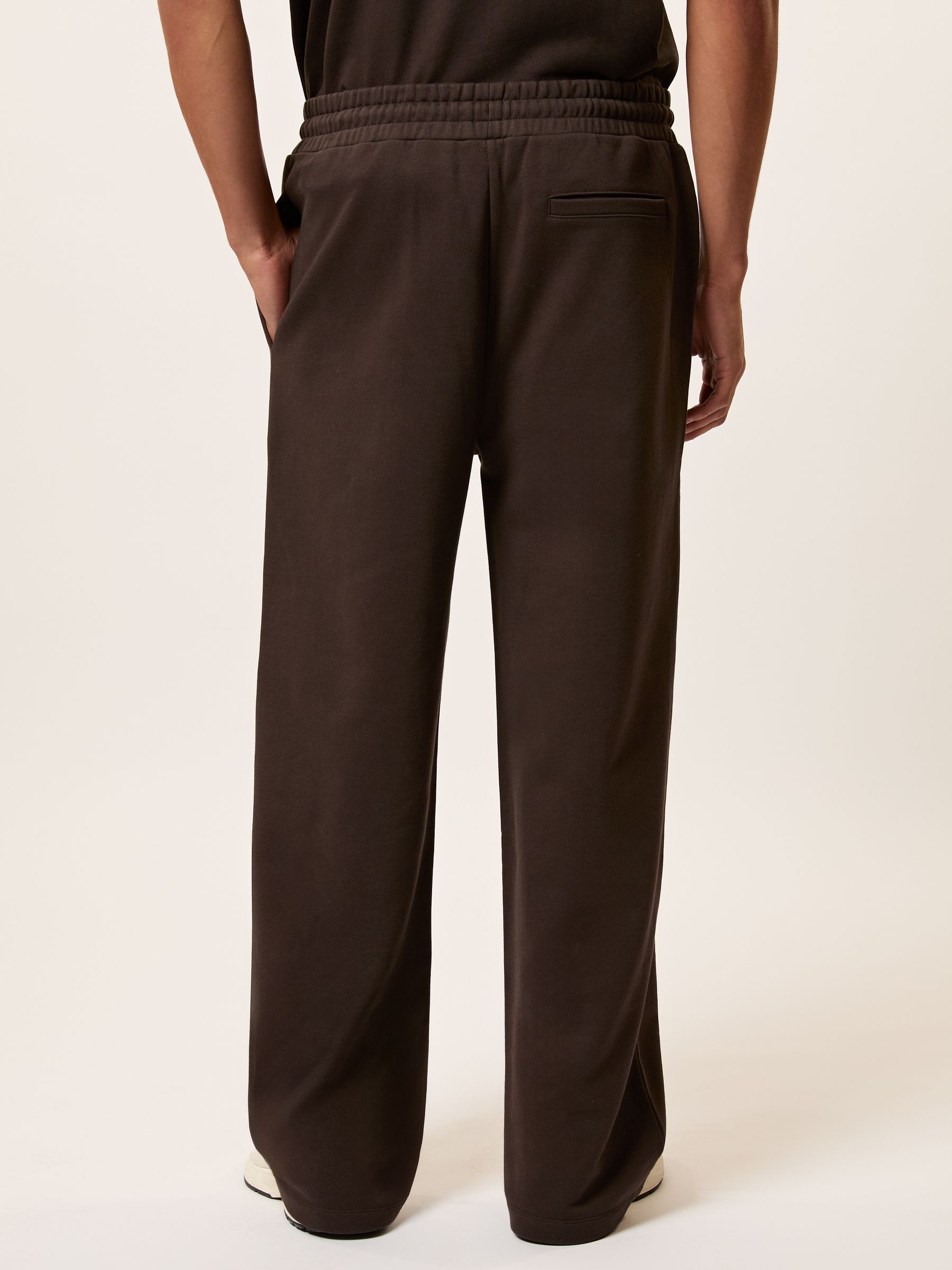 Monogram Cotton Wide-Leg Joggers in Brown - image 4