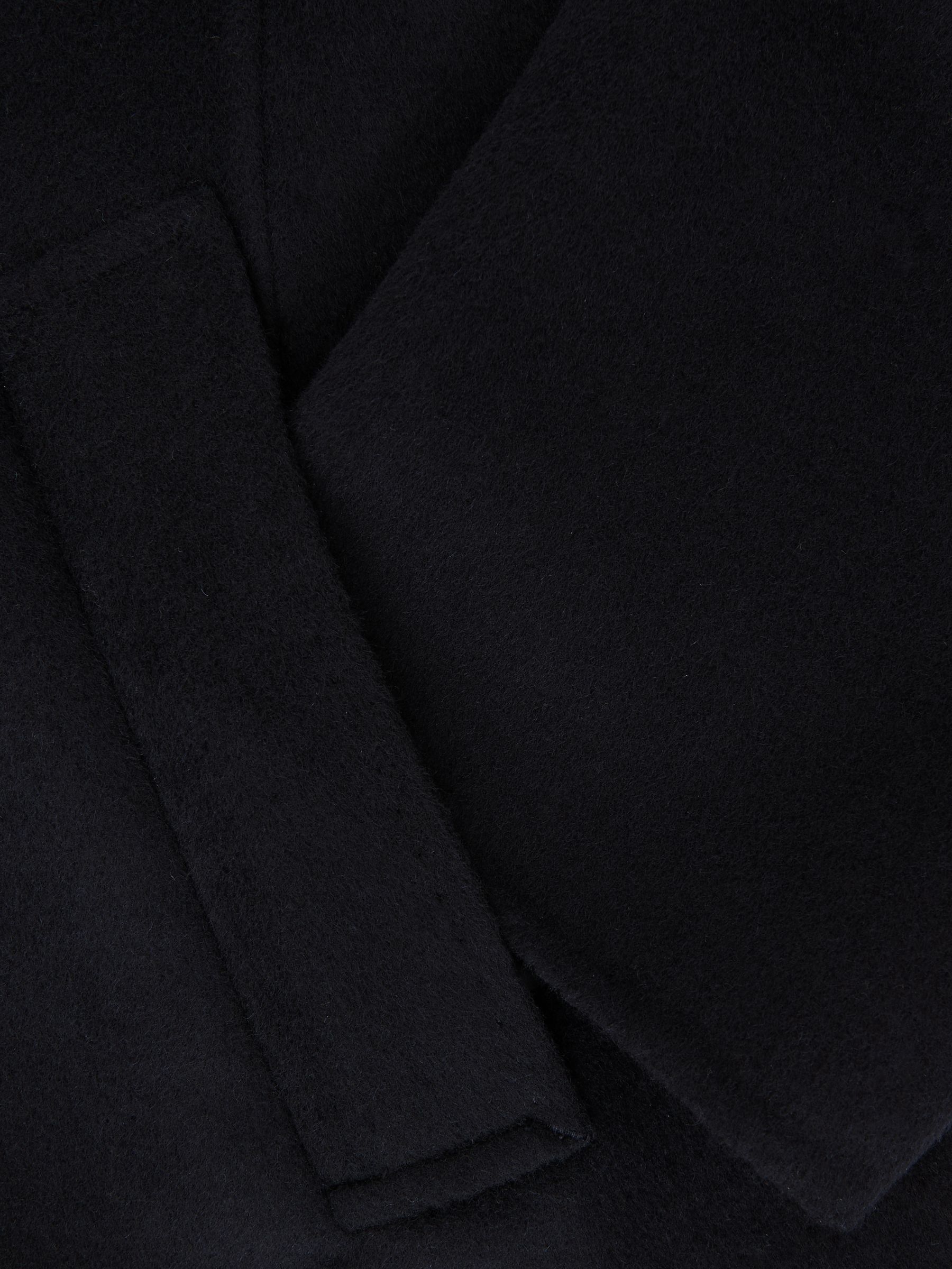 Wool-Blend Single-Breasted Overcoat in Navy - image 3
