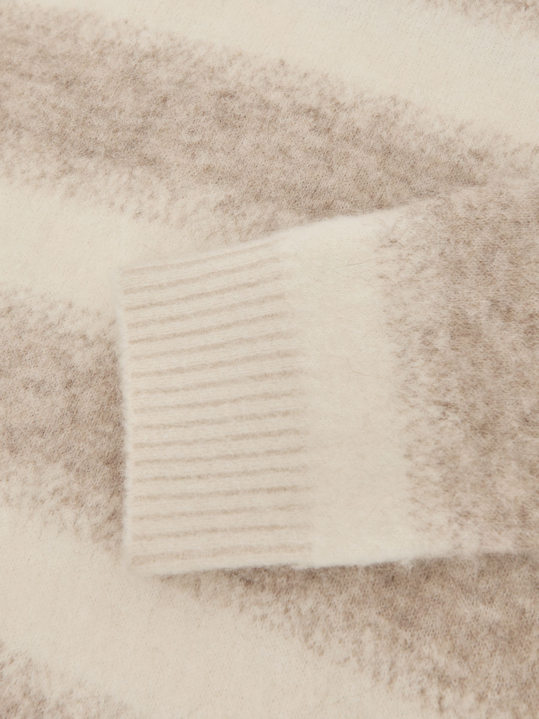 Wool-Alpaca Blend Stripe Jumper in Oatmeal/White - Image 6 of 6