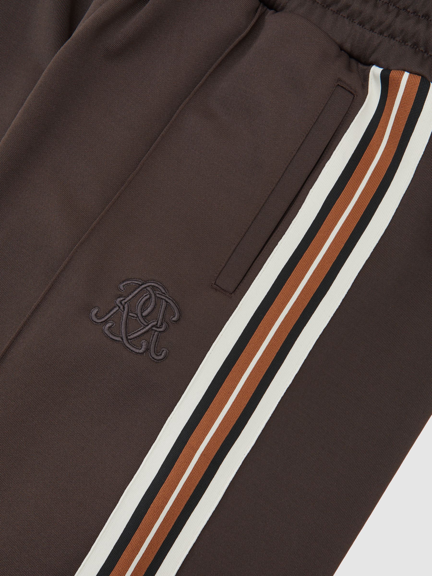 Monogram Cotton Wide-Leg Joggers in Brown - image 3