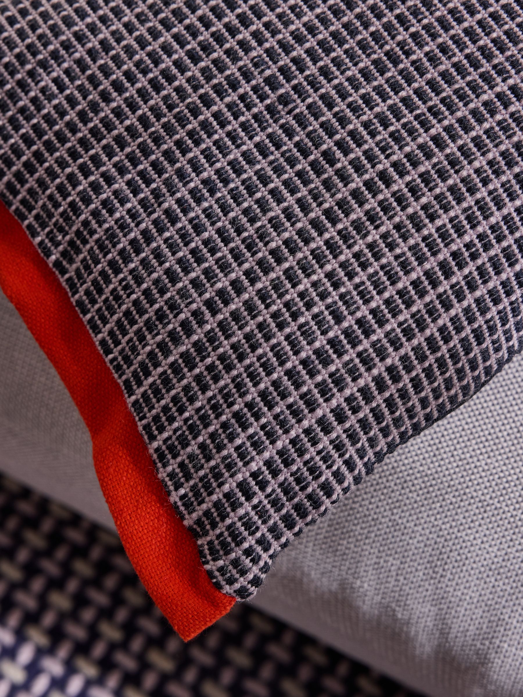 Cady Woven Textured Cushion in Blue - Image 2 of 4 Cady Woven Textured Cushion in Blue - Image 2 of 4