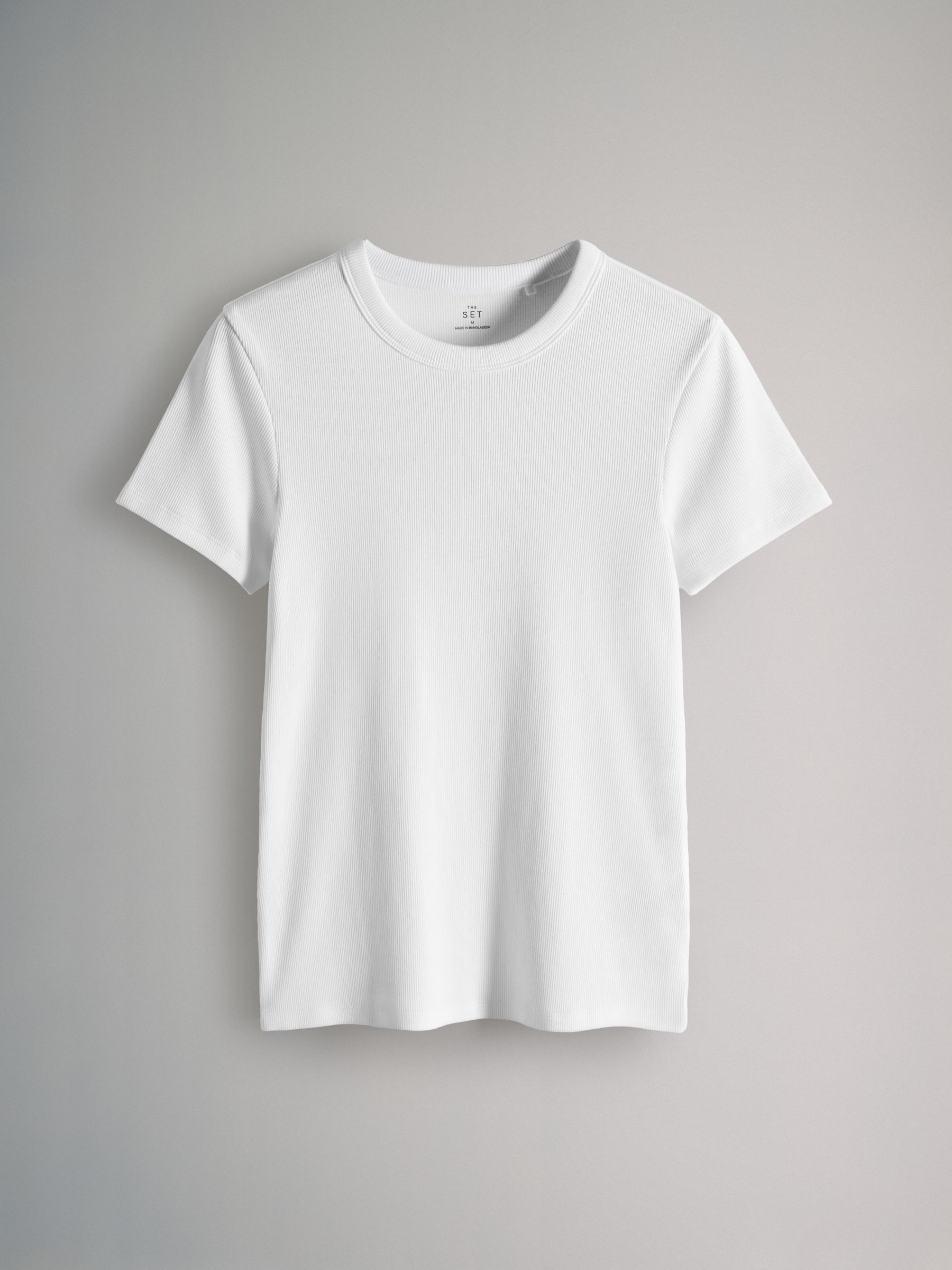 Taupe Brown/Light Brown/Blue/Light Blue/Cream 5 Pack Short Sleeve Ribbed T-Shirts - Image 2 of 6