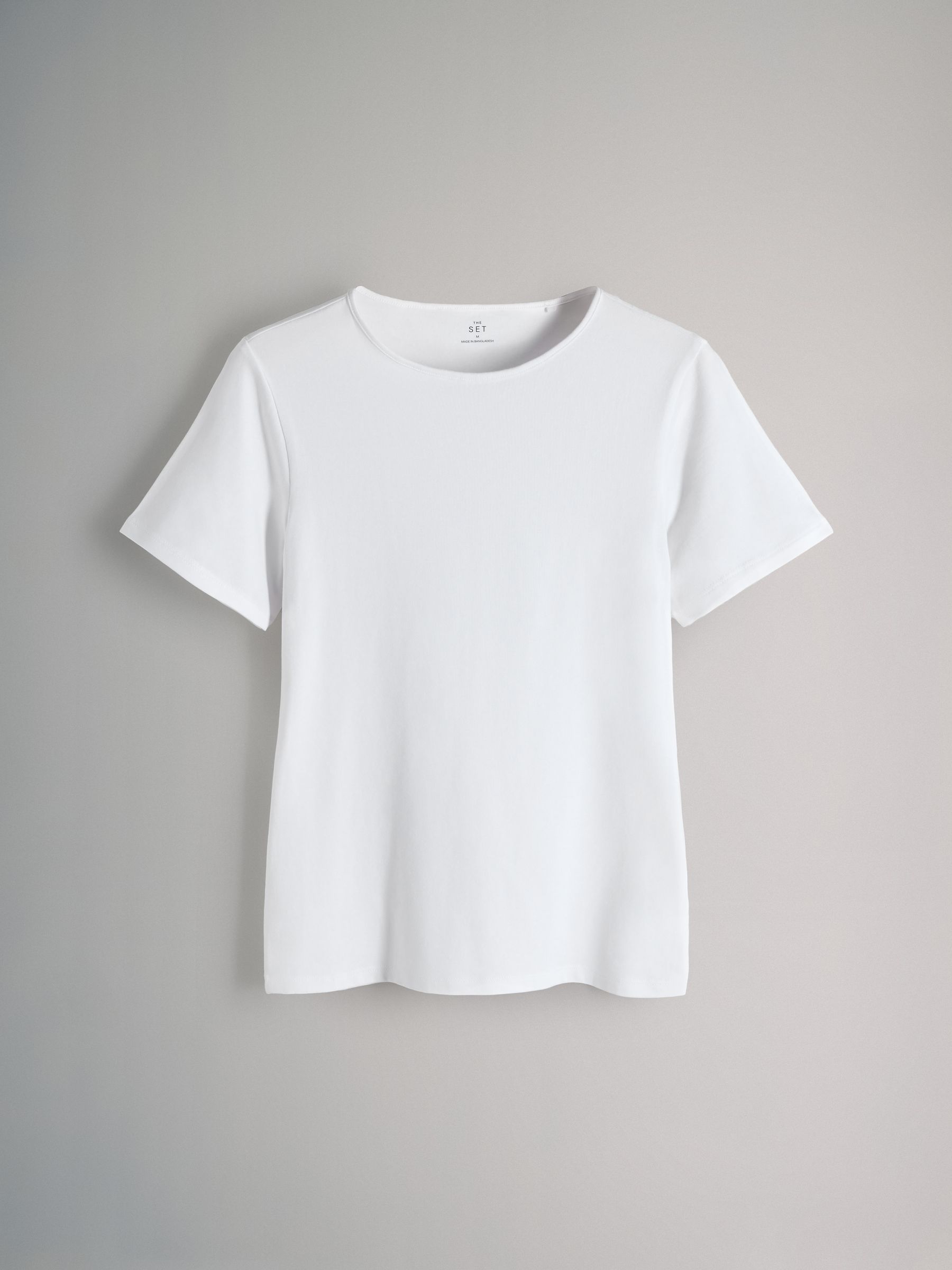 5 Pack Short Sleeve Fitted Crew Neck T-Shirts Red/Navy/Stripe/Light Blue/White - Image 2 of 6