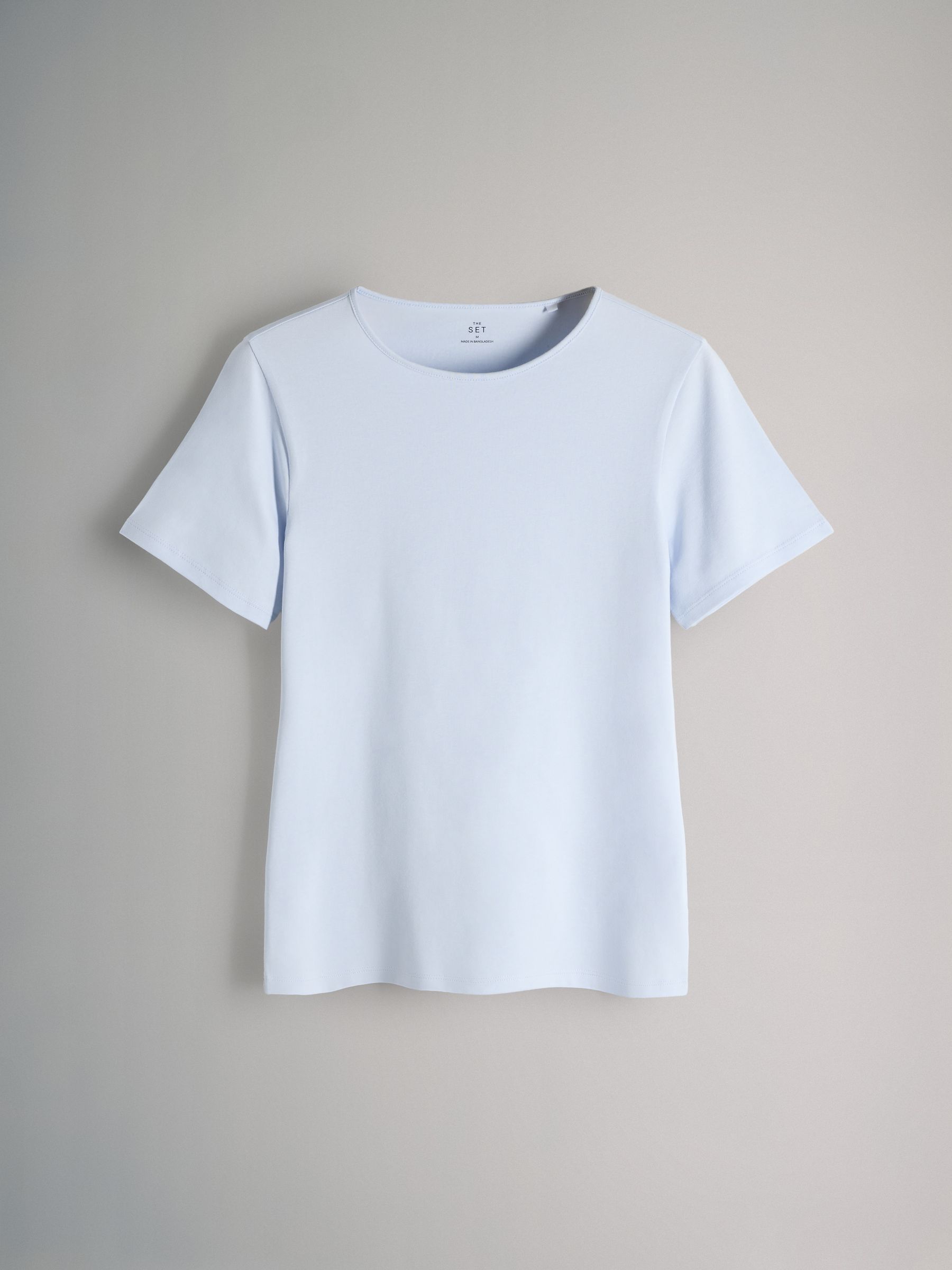 5 Pack Short Sleeve Fitted Crew Neck T-Shirts Red/Navy/Stripe/Light Blue/White - Image 3 of 6