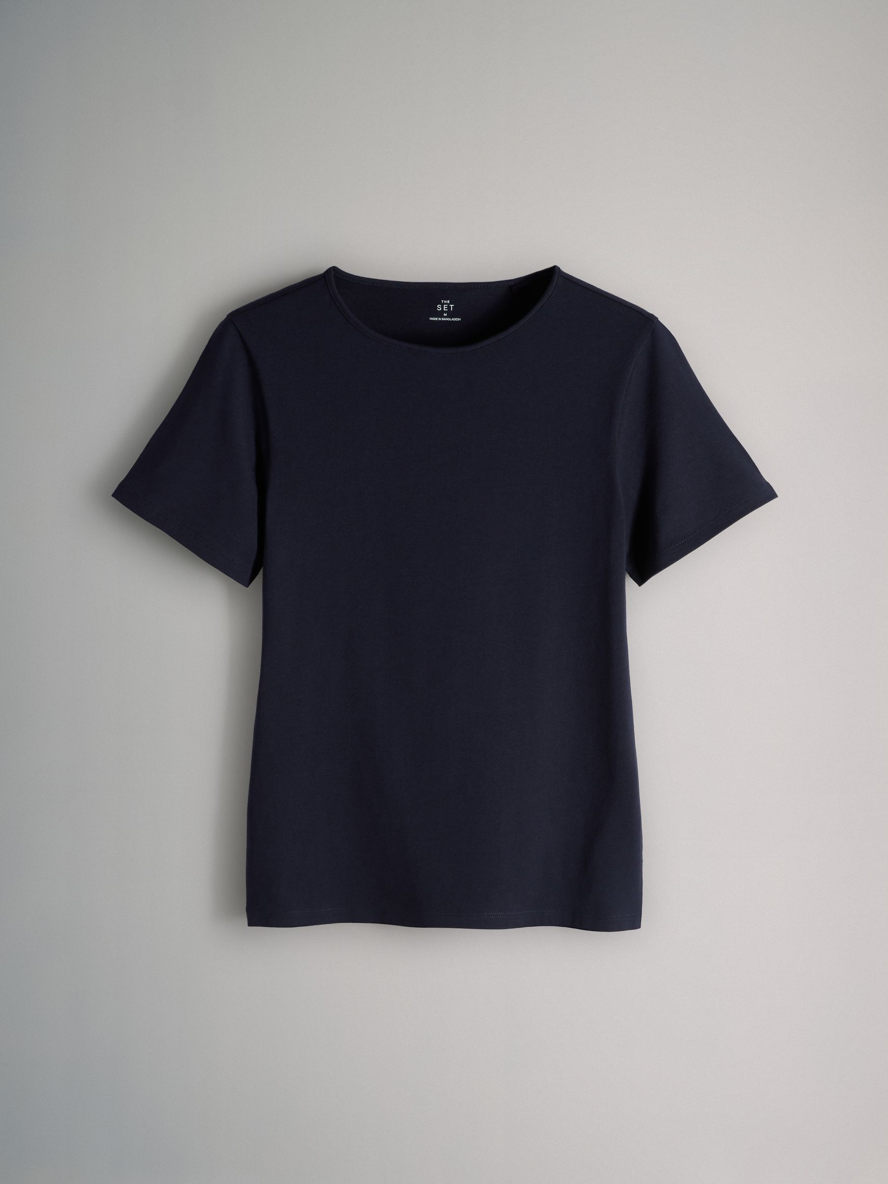 5 Pack Short Sleeve Fitted Crew Neck T-Shirts Red/Navy/Stripe/Light Blue/White - Image 5 of 6