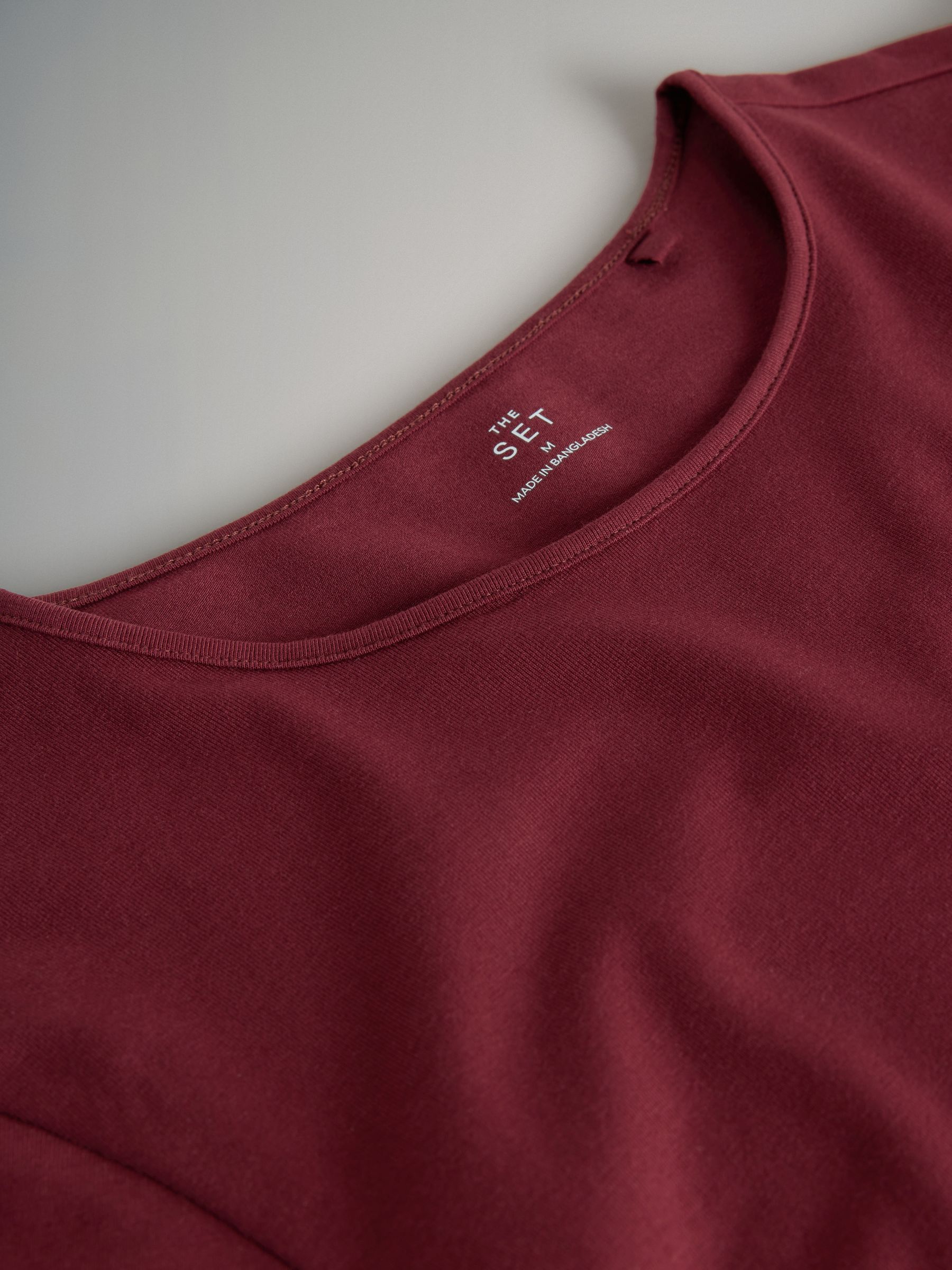 5 Pack Short Sleeve Fitted Crew Neck T-Shirts Red/Navy/Stripe/Light Blue/White - Image 6 of 6