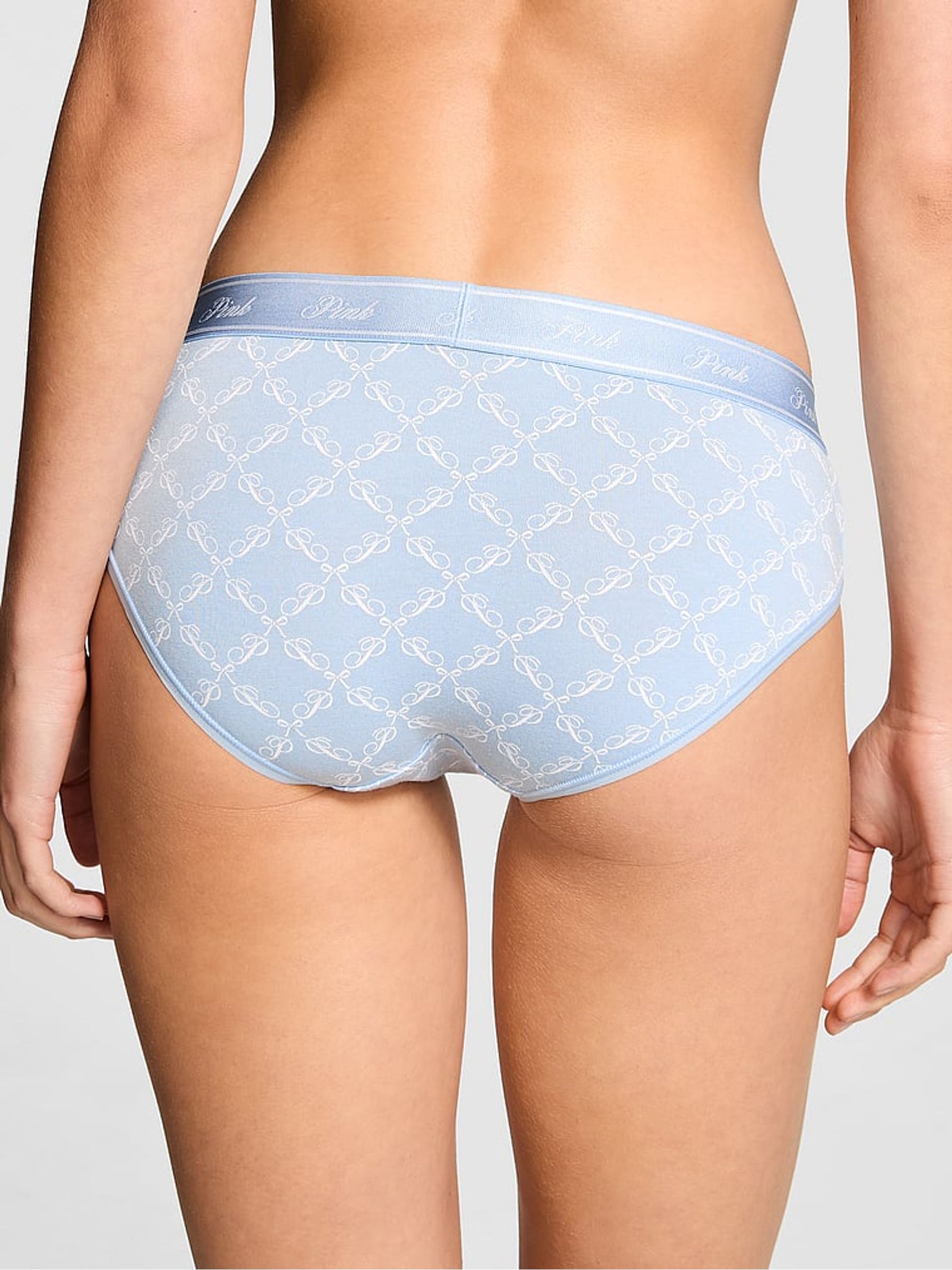 Icy Blue Logo Print Hipster Cotton Logo Knickers - Image 2 of 3