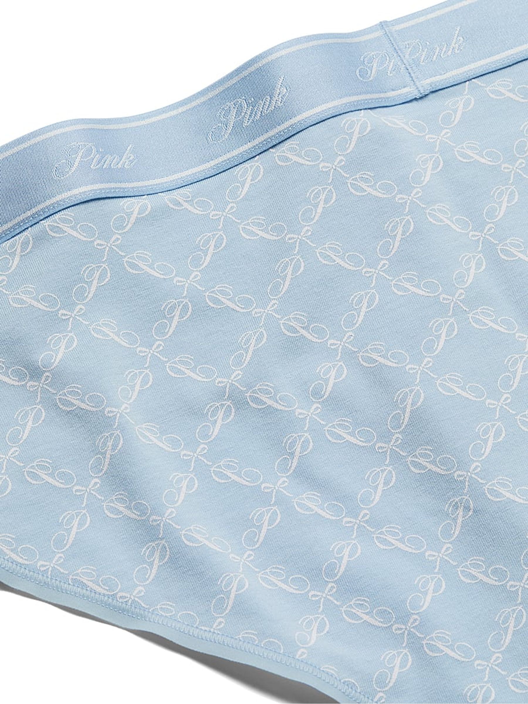 Icy Blue Logo Print Hipster Cotton Logo Knickers - Image 3 of 3