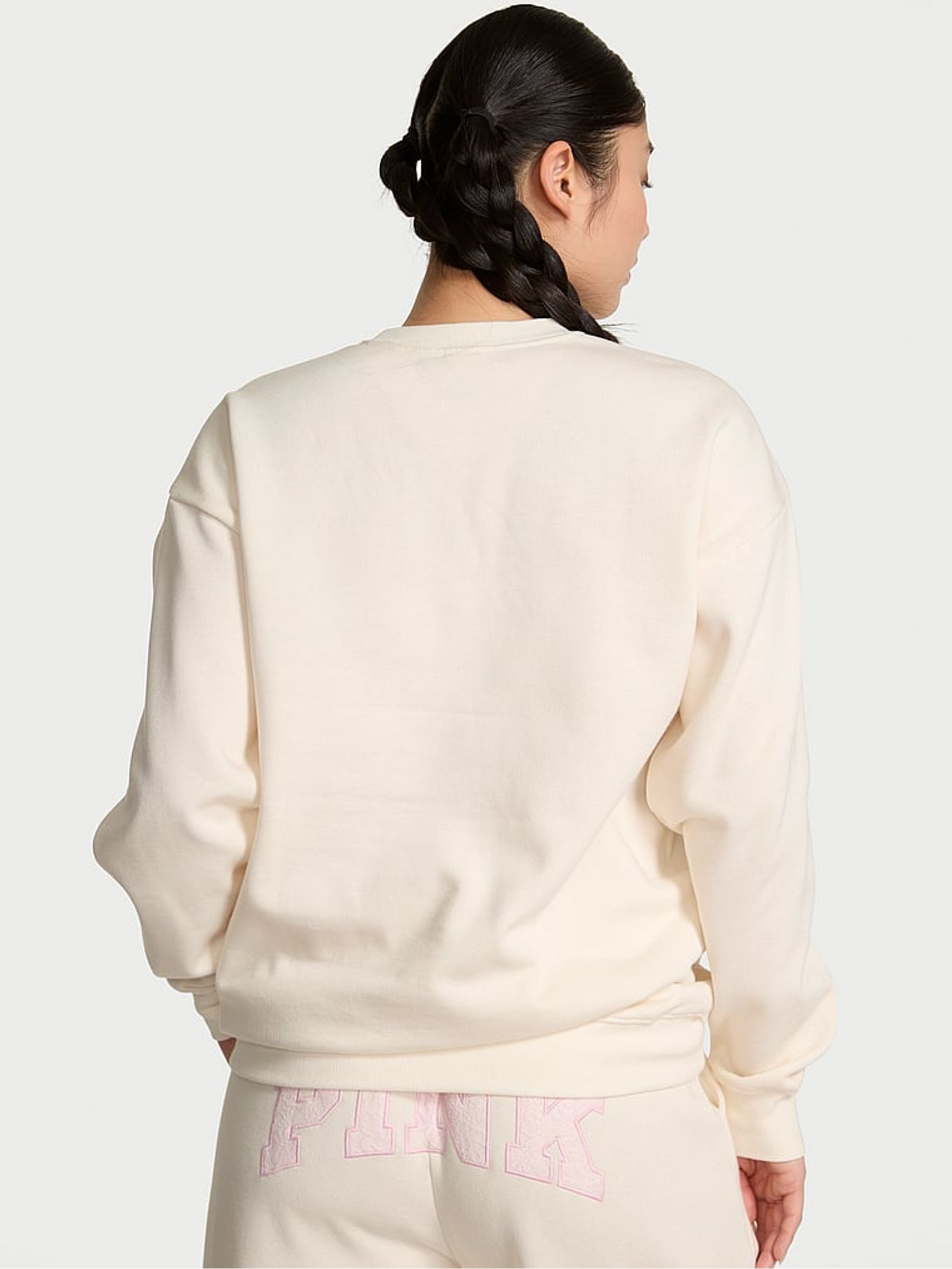White and Pink Fleece Sweatshirt - Image 2 of 2